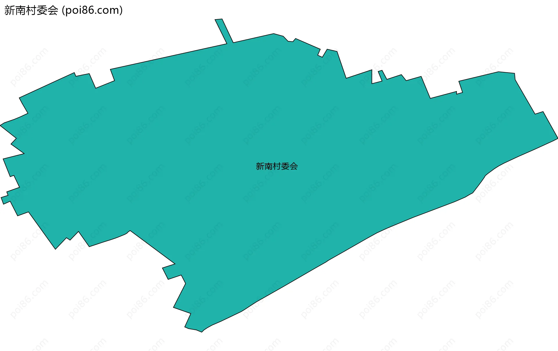 新南村委会边界地图