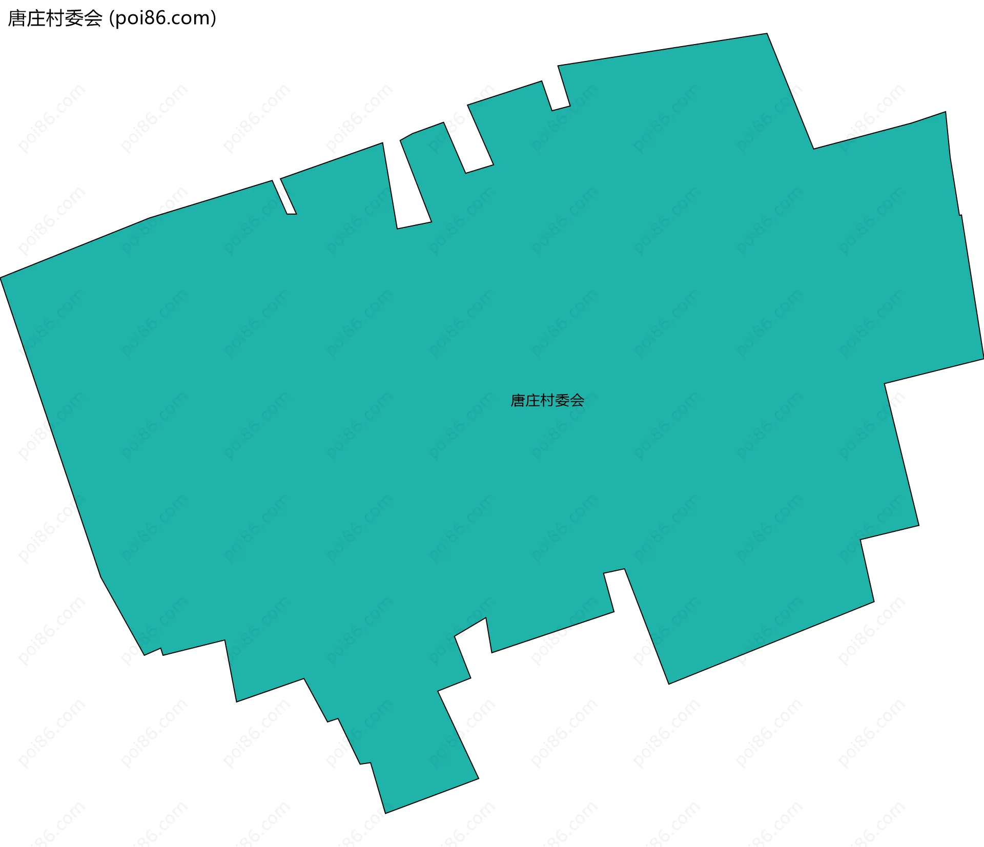 唐庄村委会边界地图