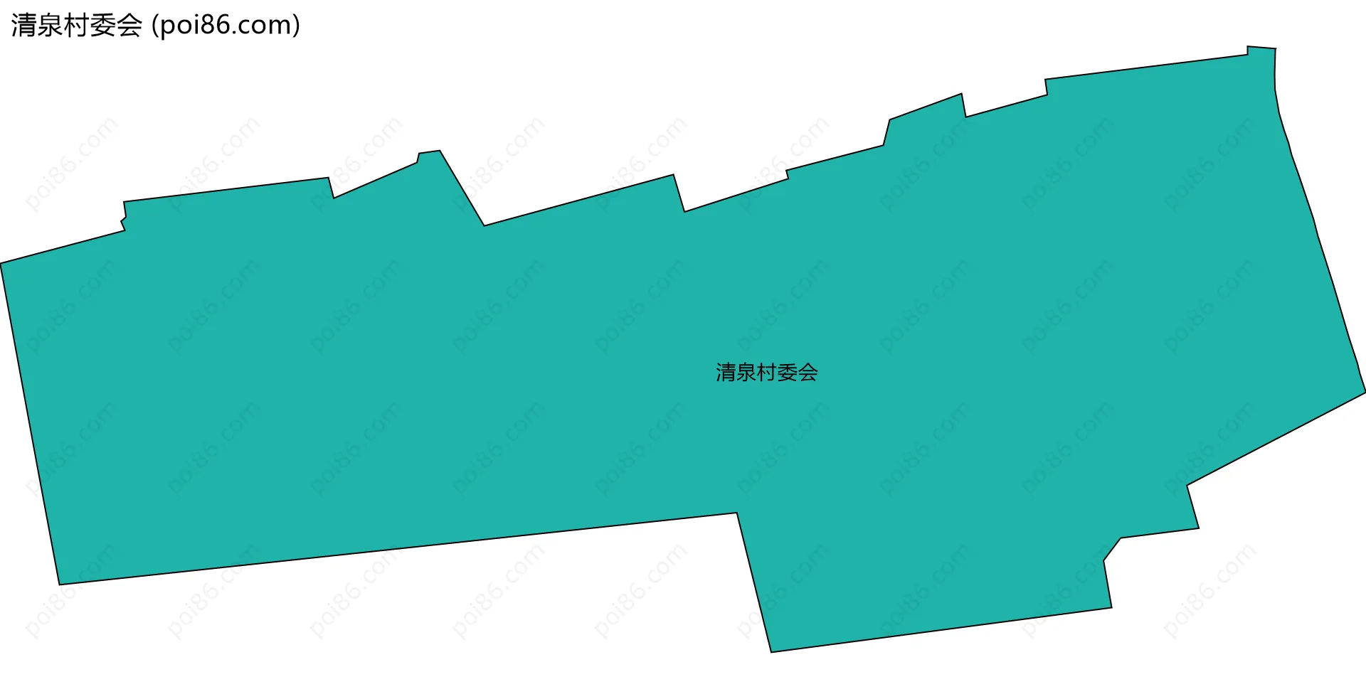 清泉村委会边界地图