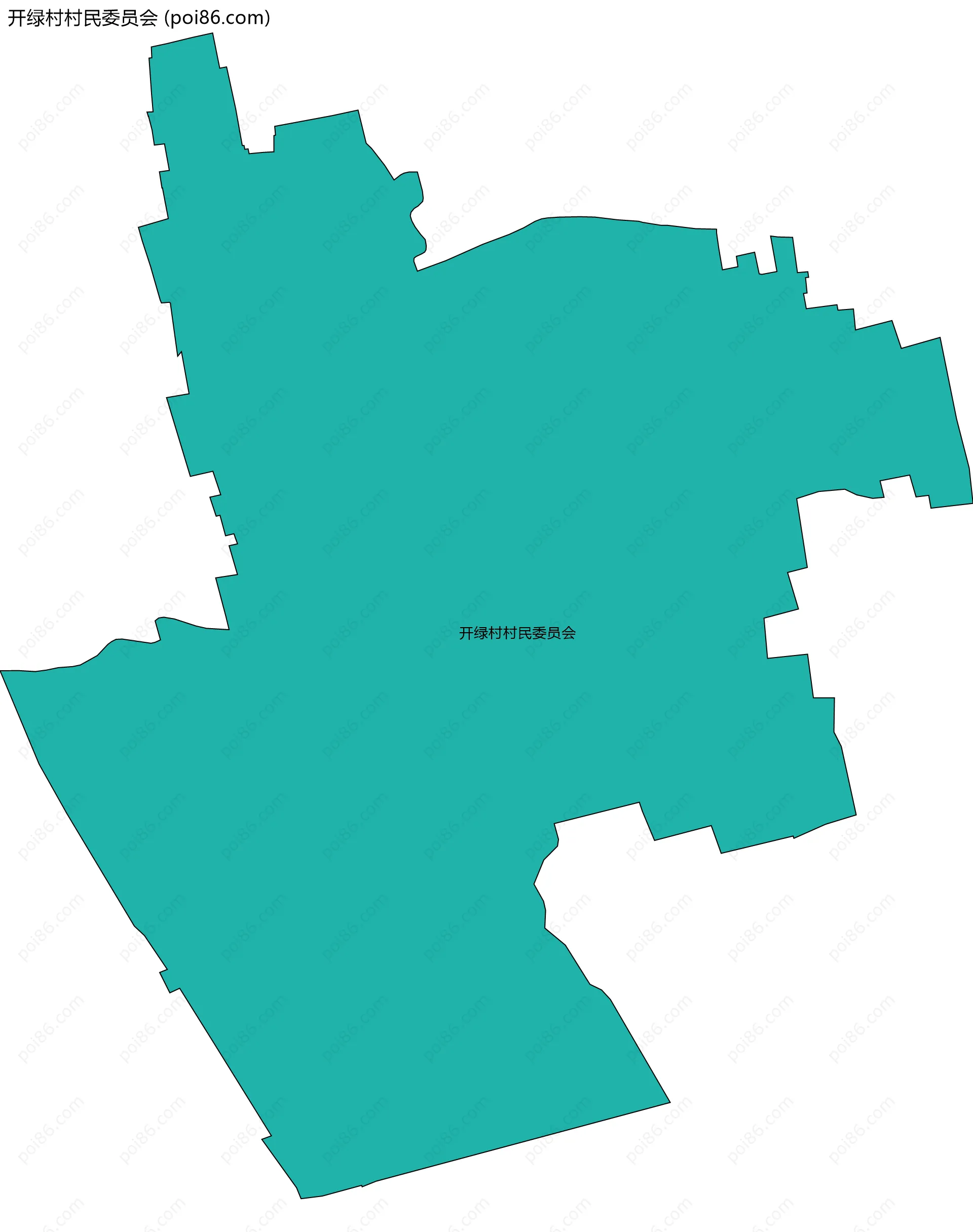 开绿村村民委员会边界地图