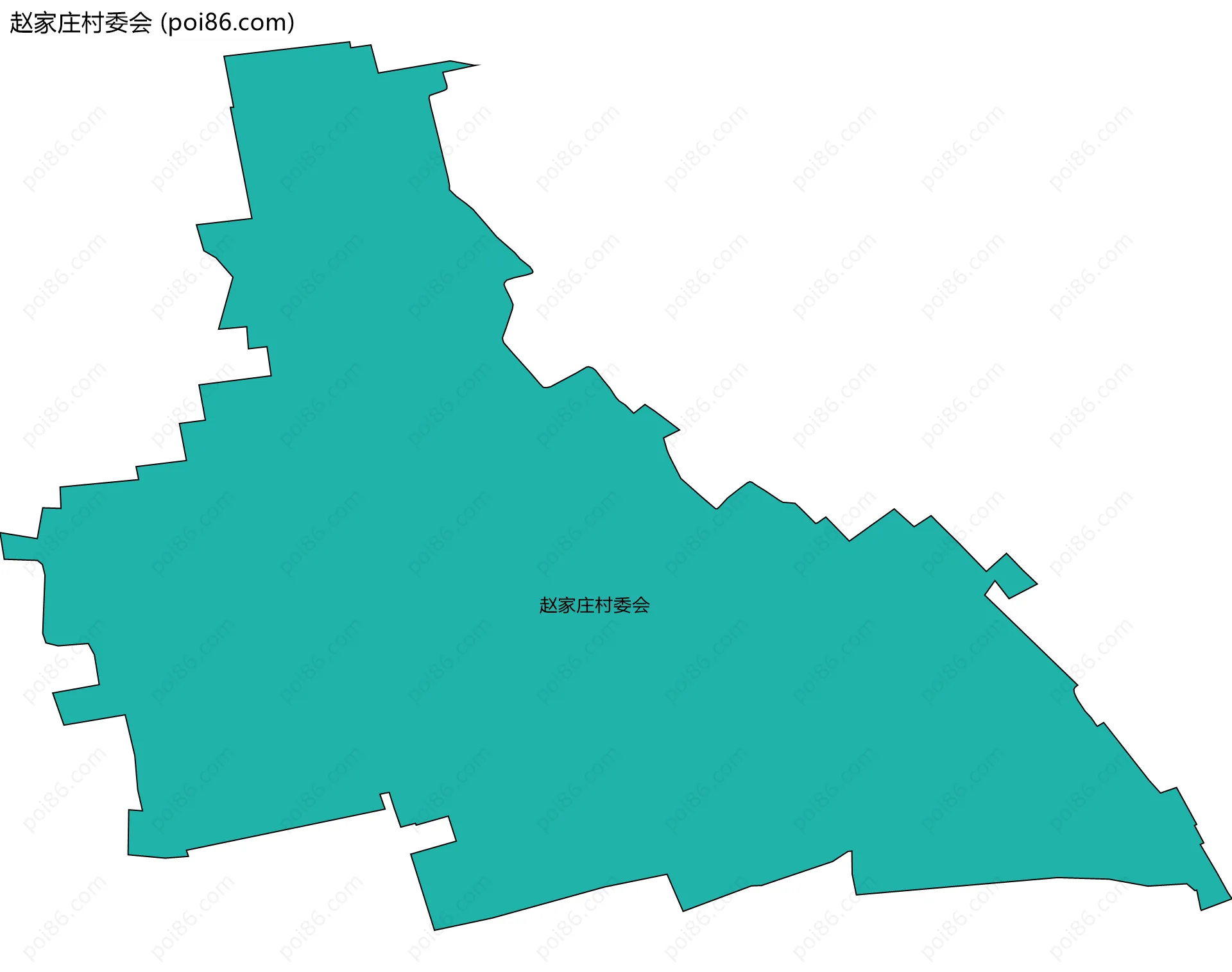 赵家庄村委会边界地图