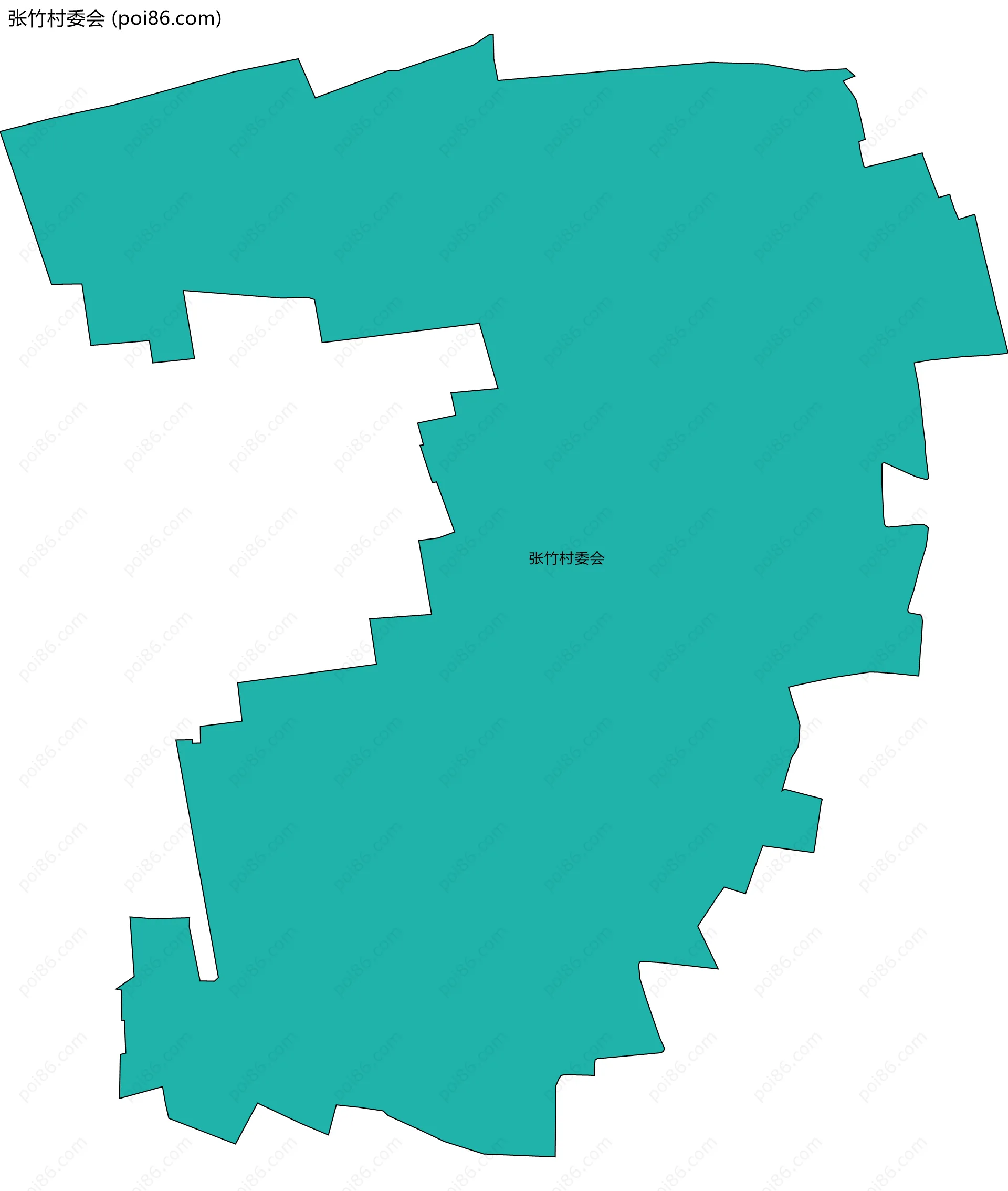 张竹村委会边界地图