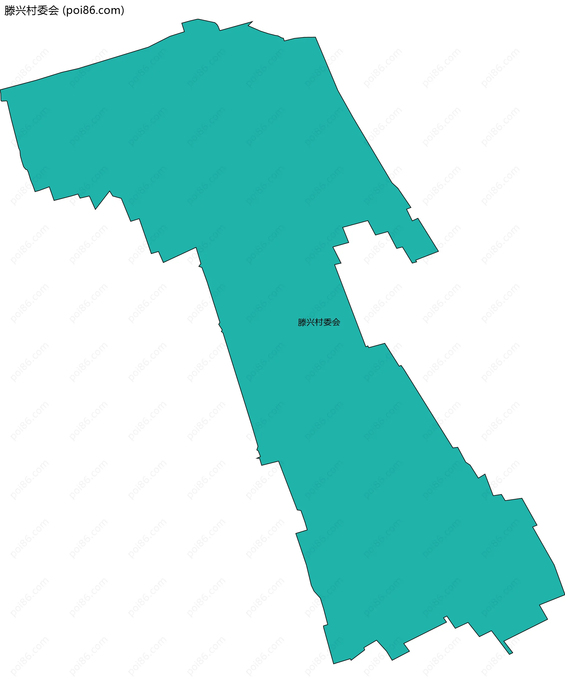 滕兴村委会边界地图