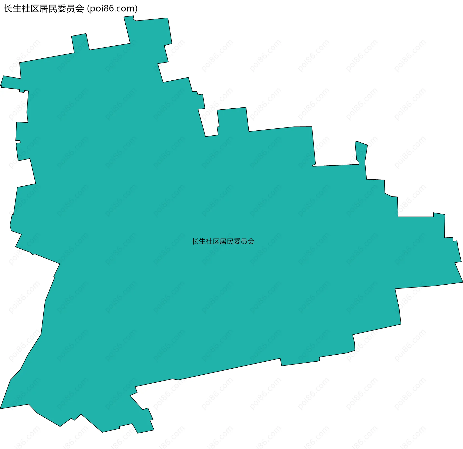 长生社区居民委员会边界地图