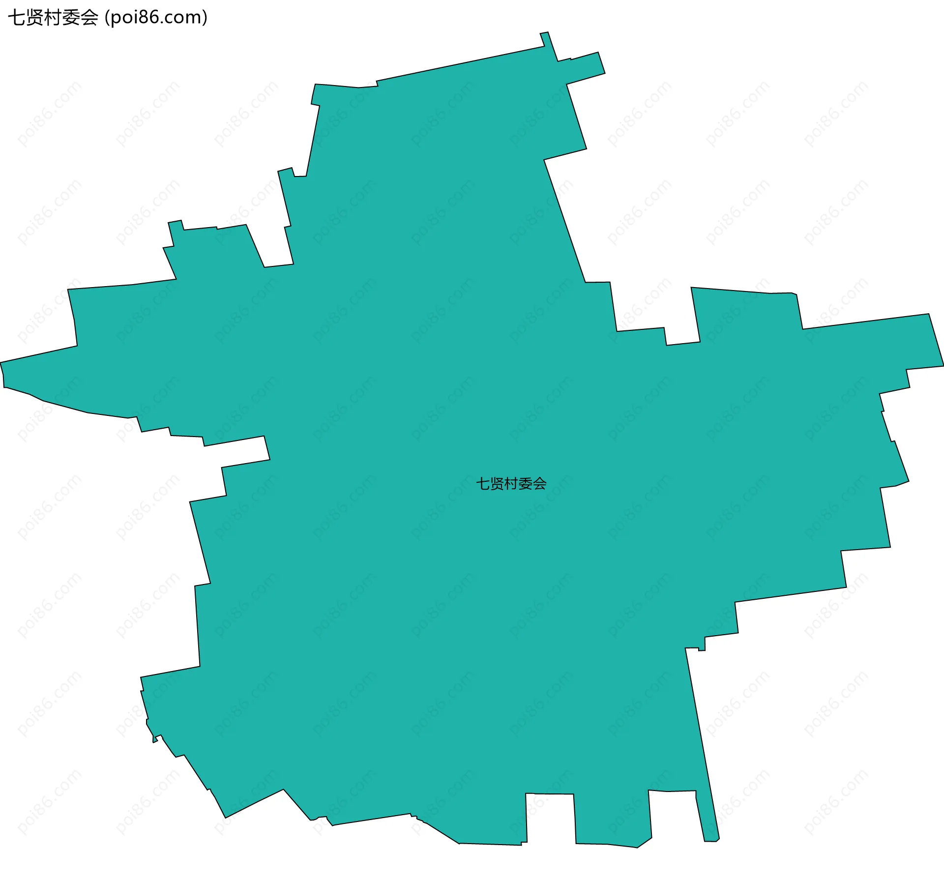 七贤村委会边界地图