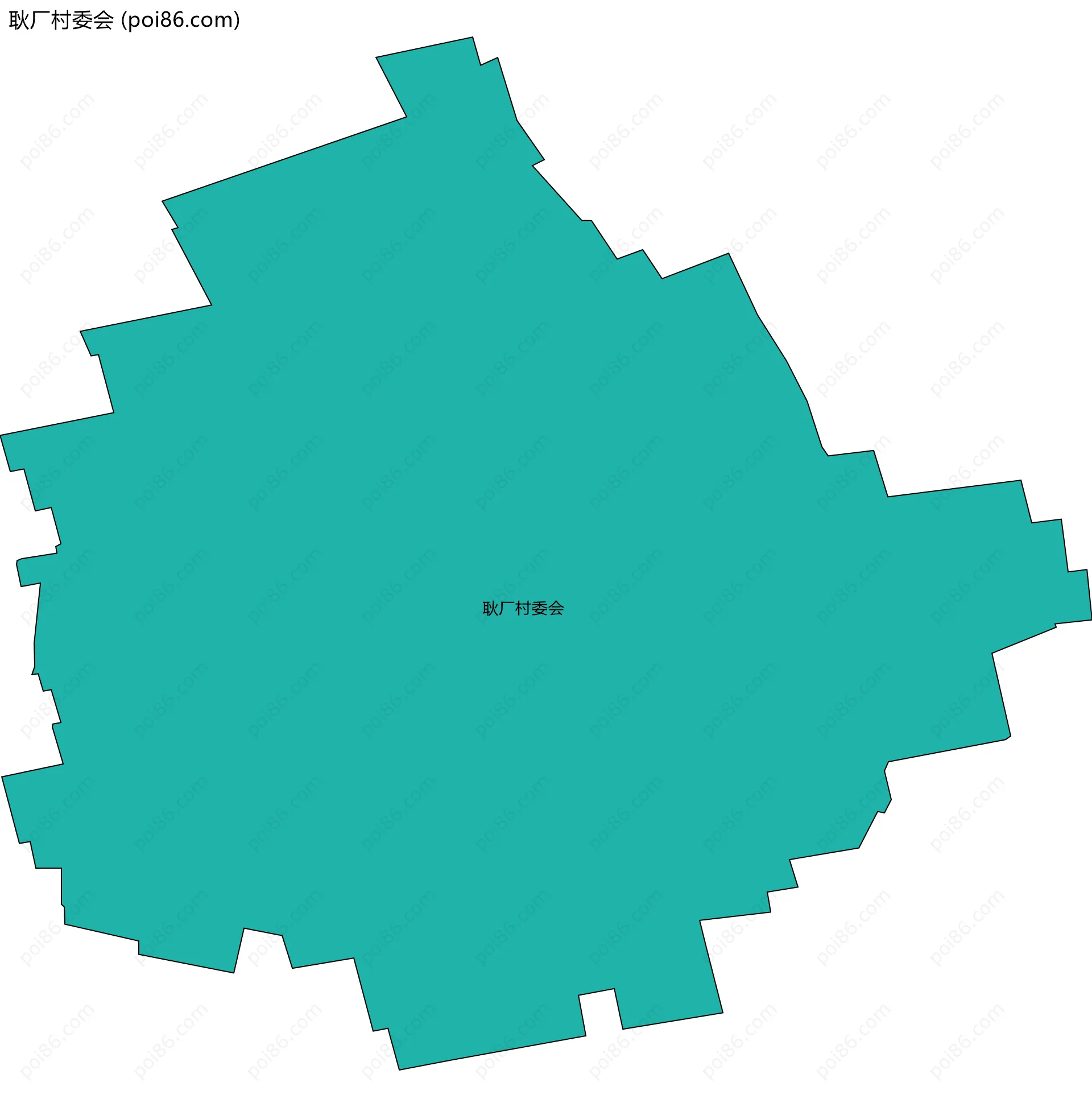 耿厂村委会边界地图