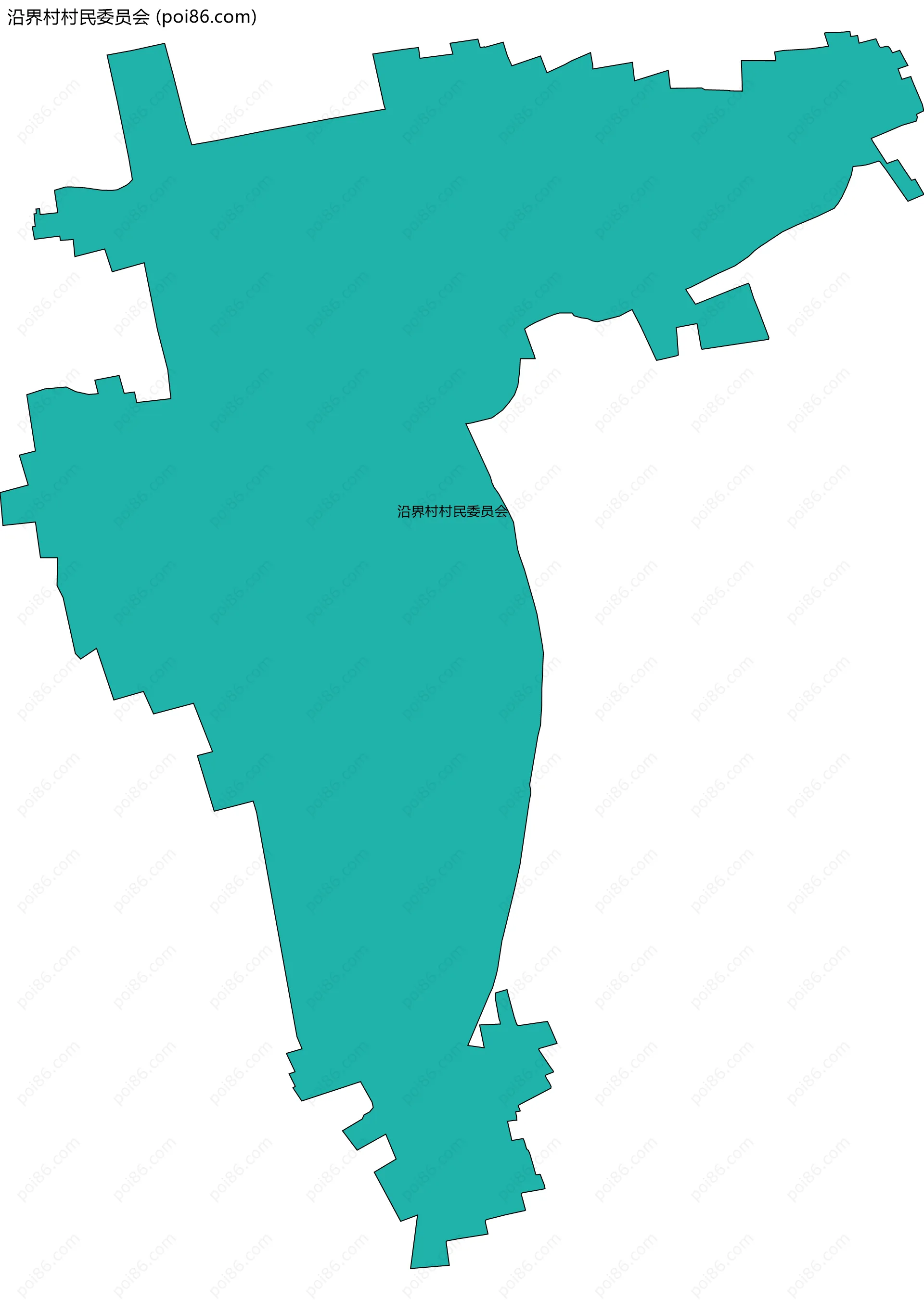 沿界村村民委员会边界地图