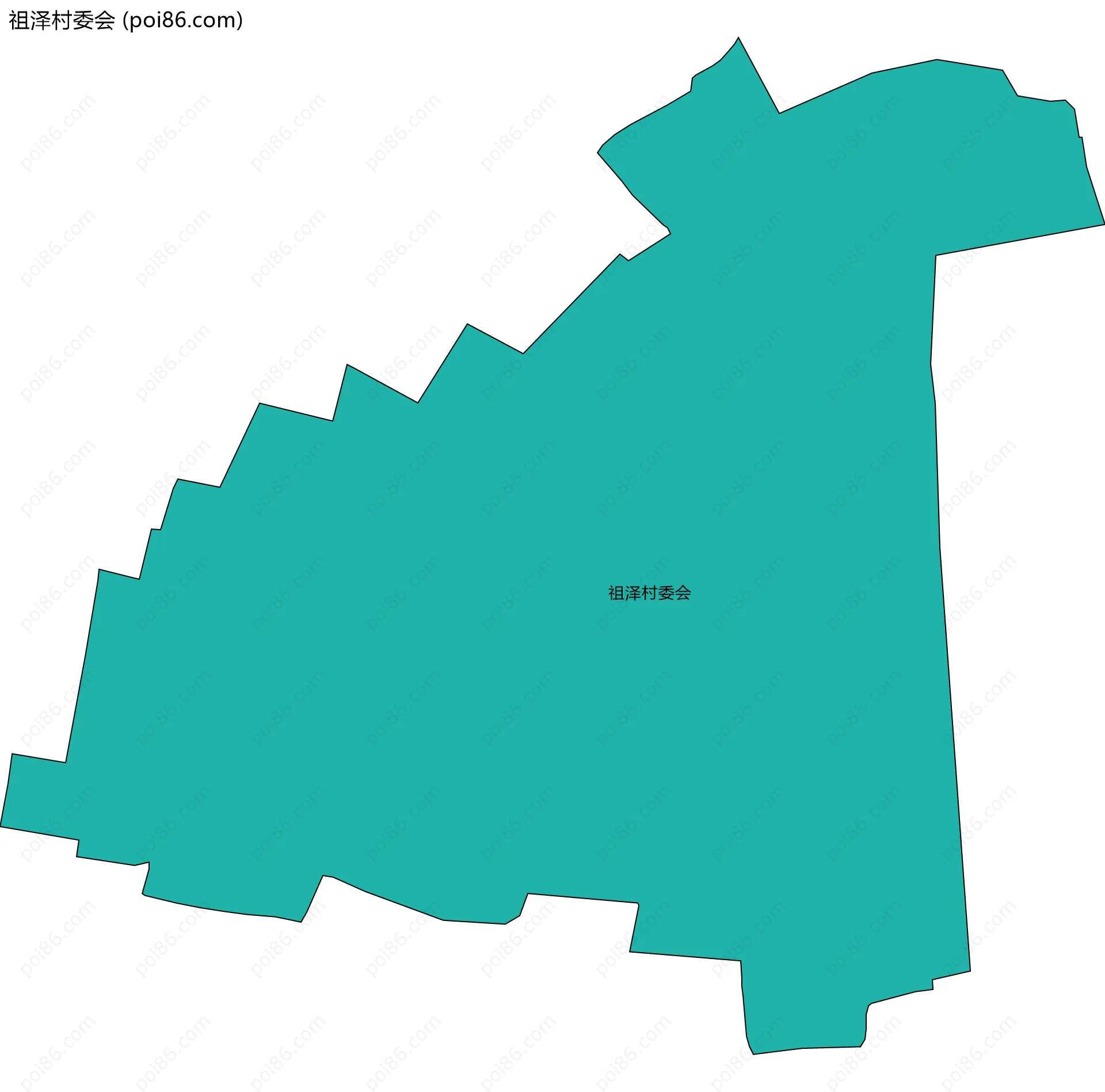 祖泽村委会边界地图