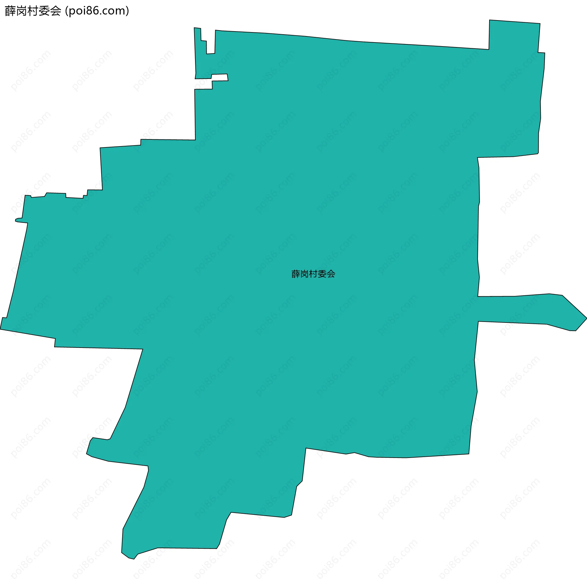 薛岗村委会边界地图