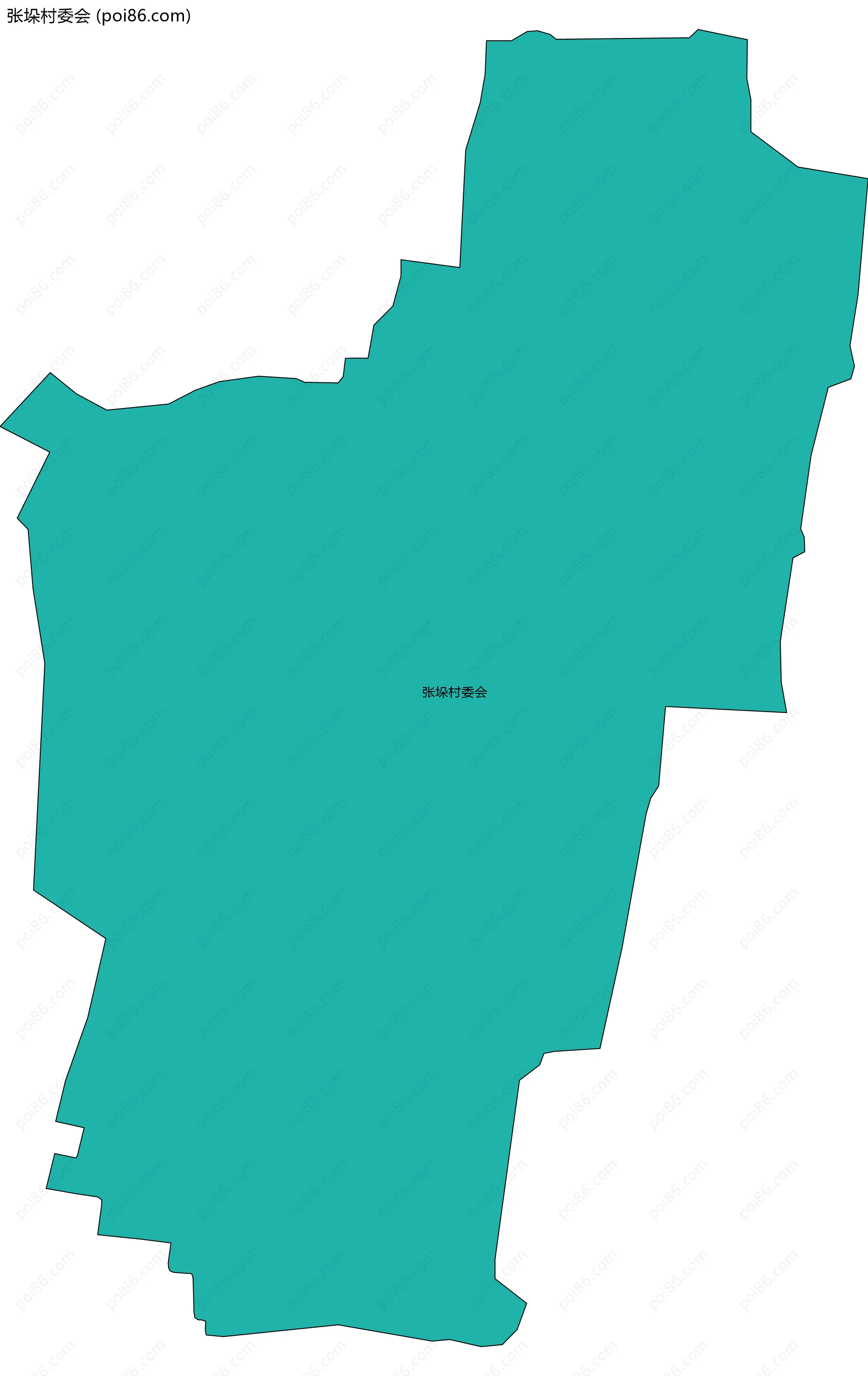 张垛村委会边界地图