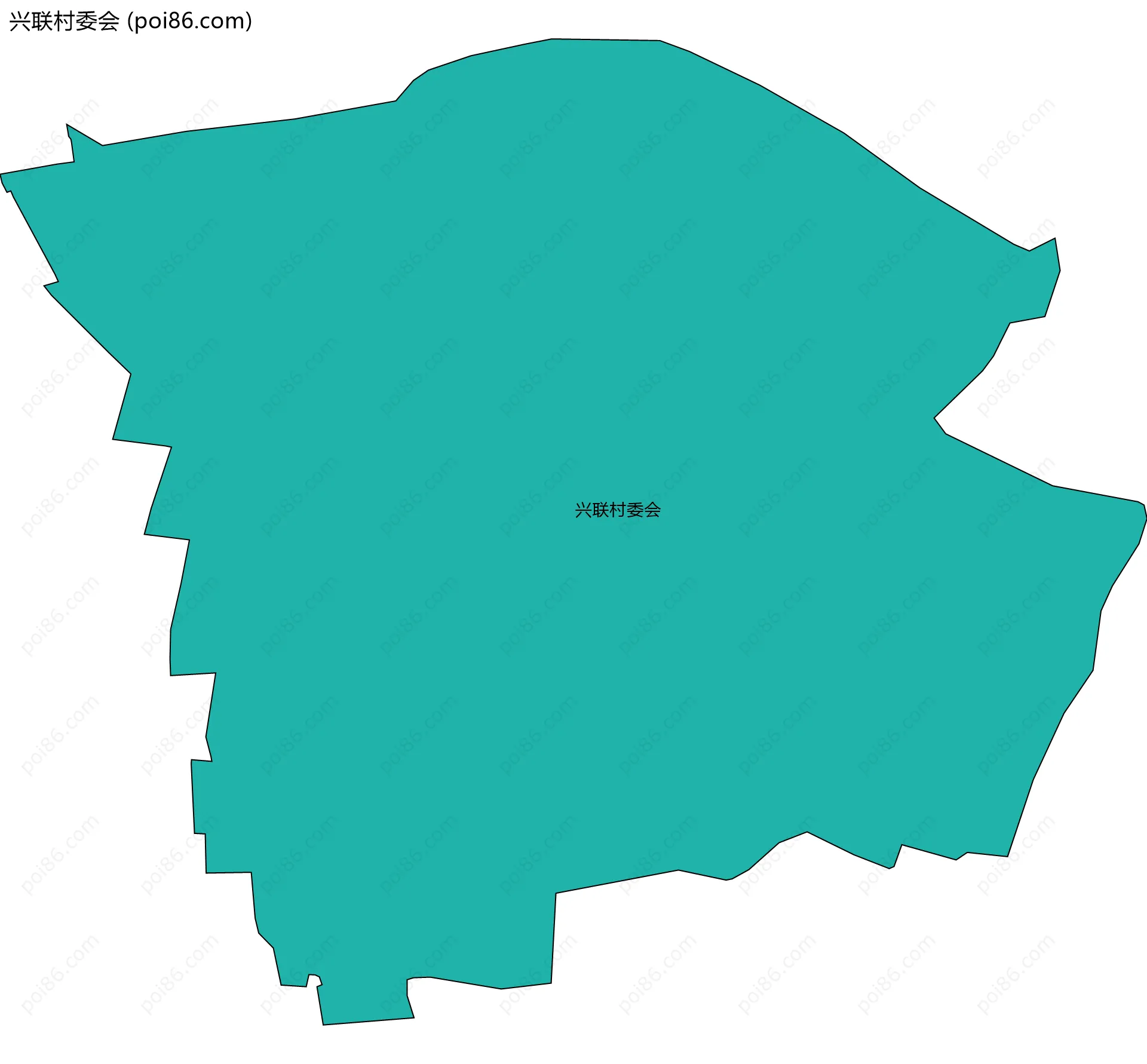 兴联村委会边界地图