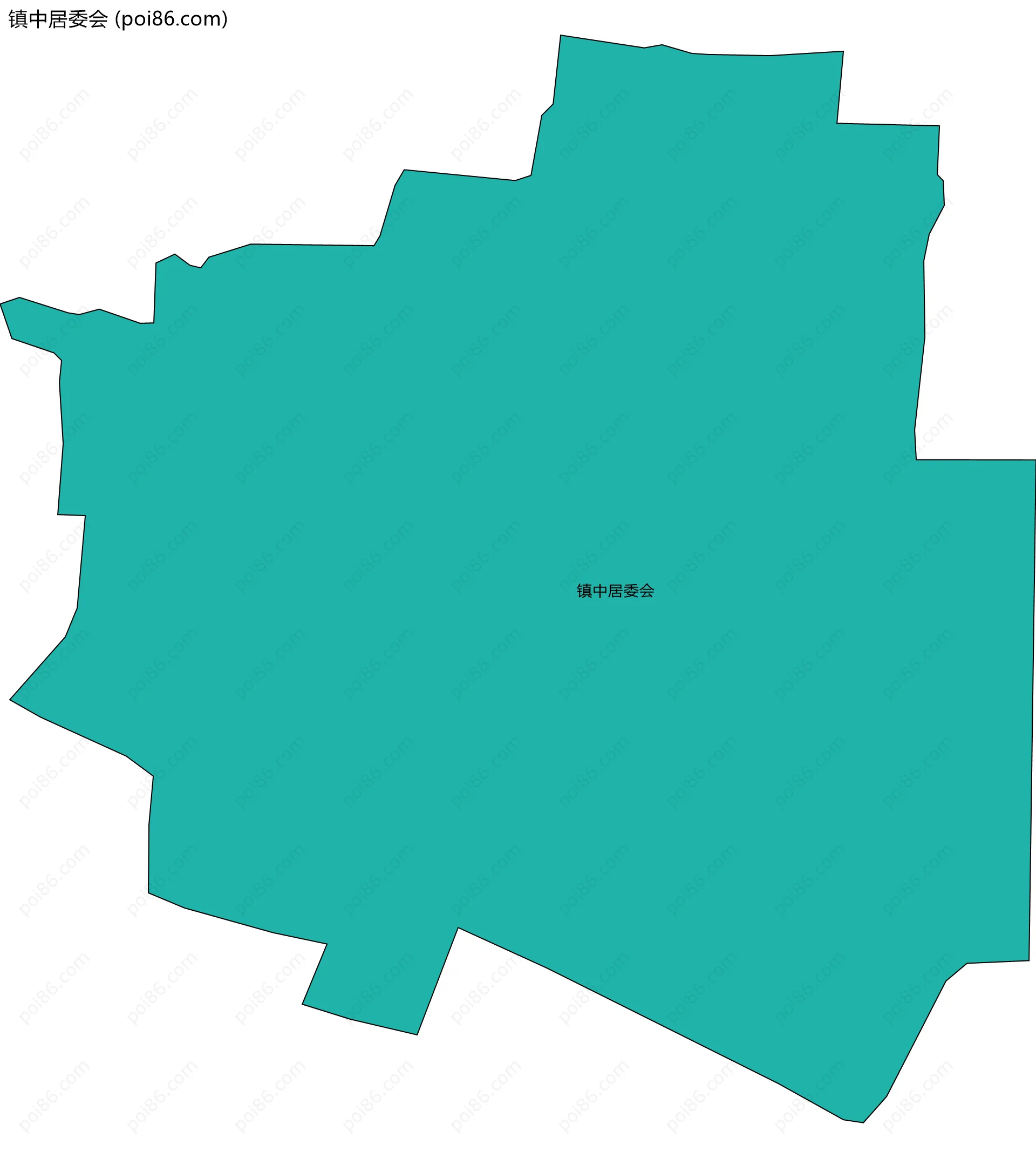 镇中居委会边界地图