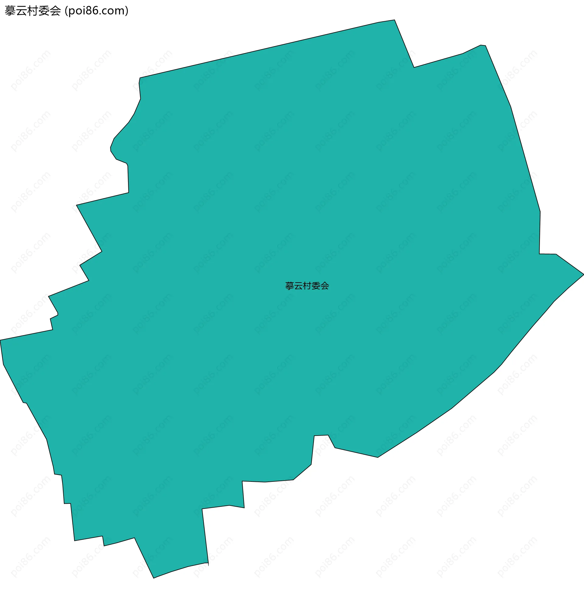 摹云村委会边界地图