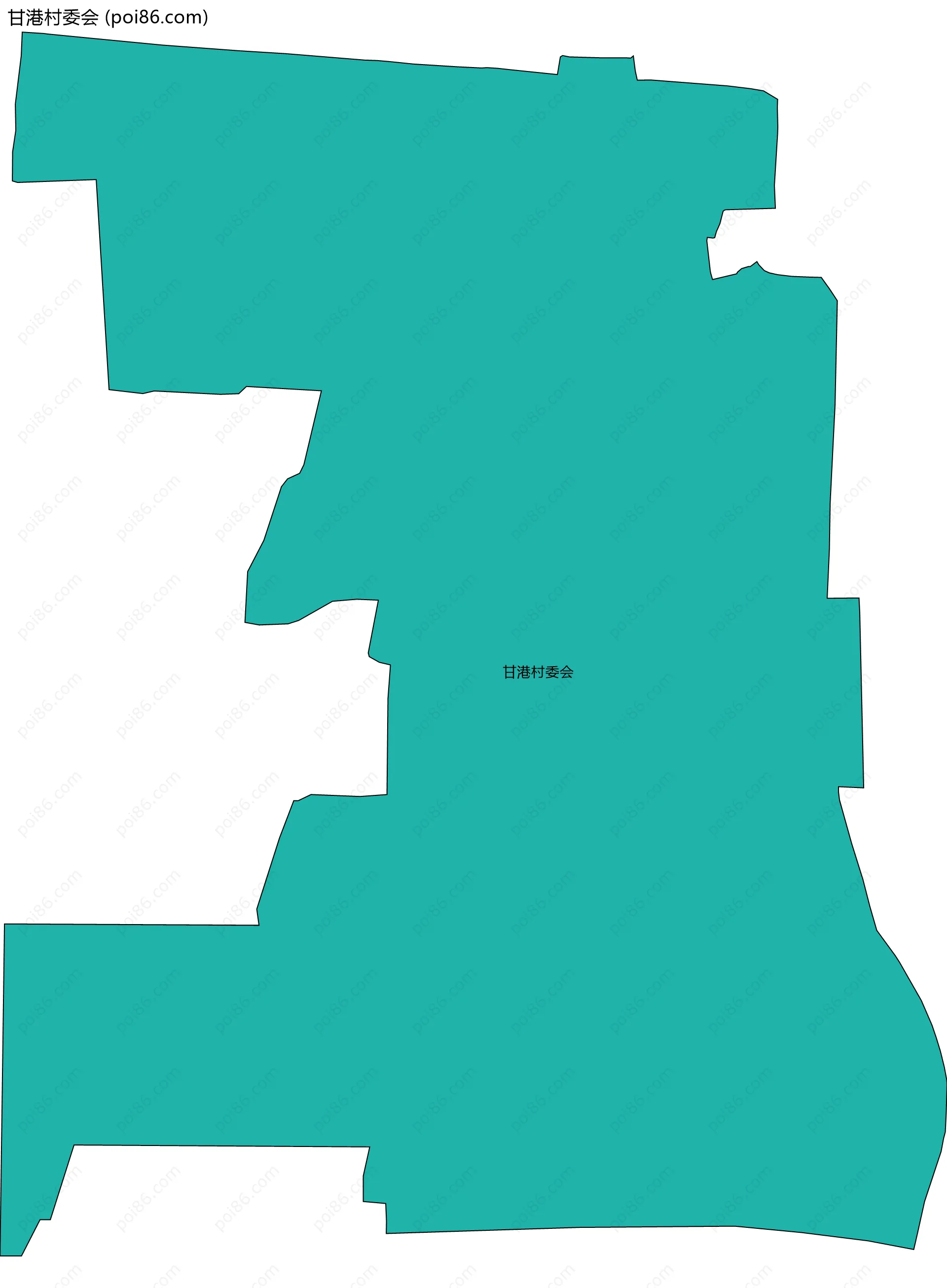 甘港村委会边界地图