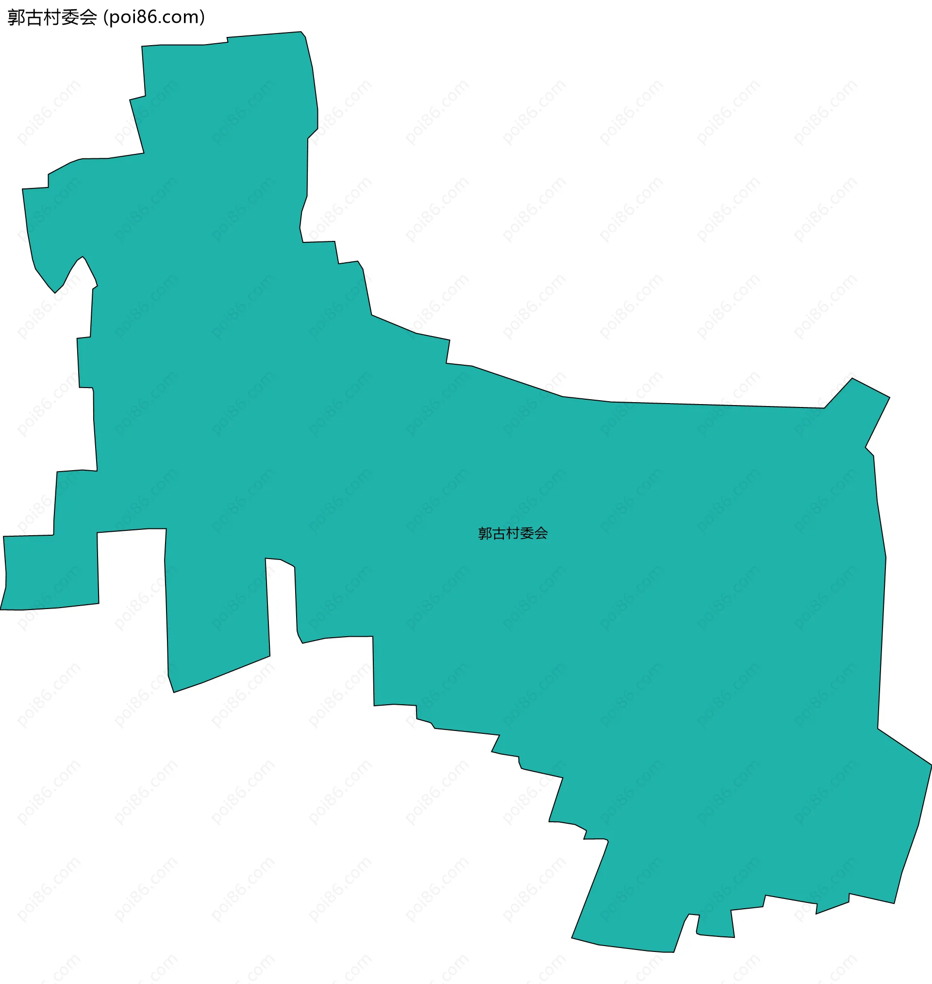郭古村委会边界地图