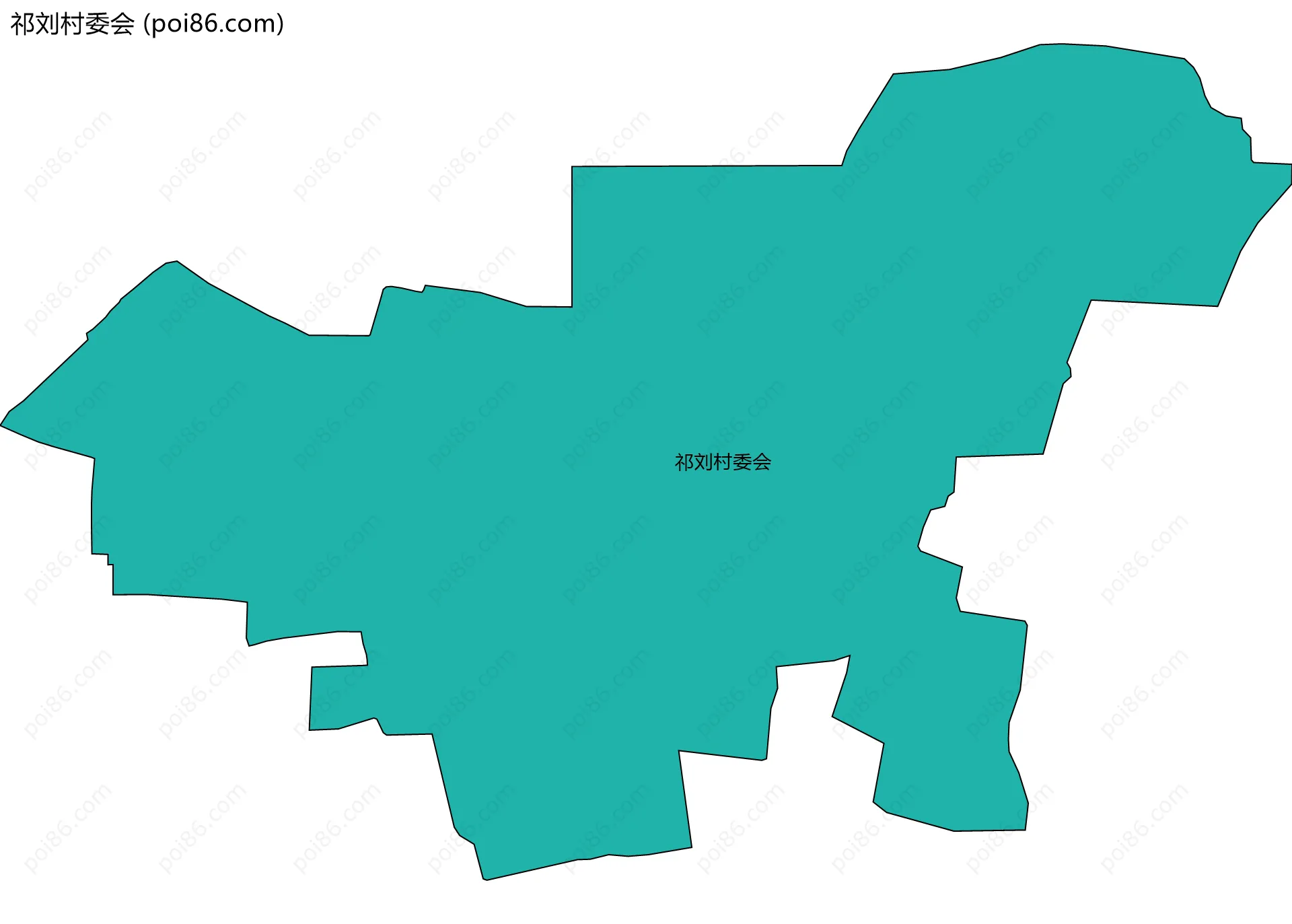 祁刘村委会边界地图