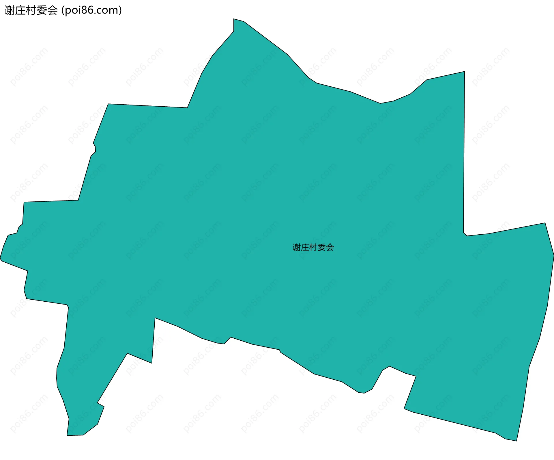 谢庄村委会边界地图