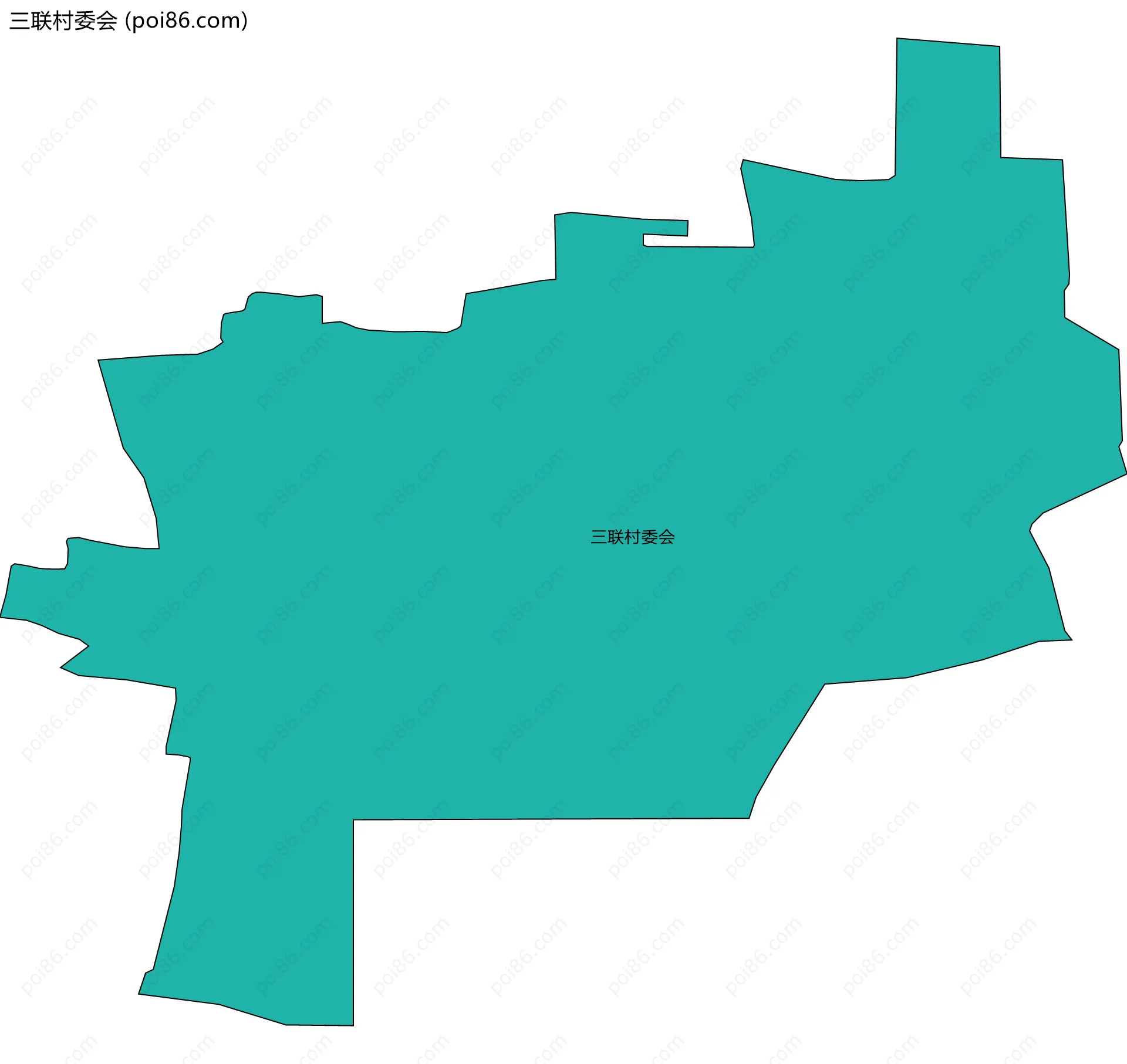 三联村委会边界地图