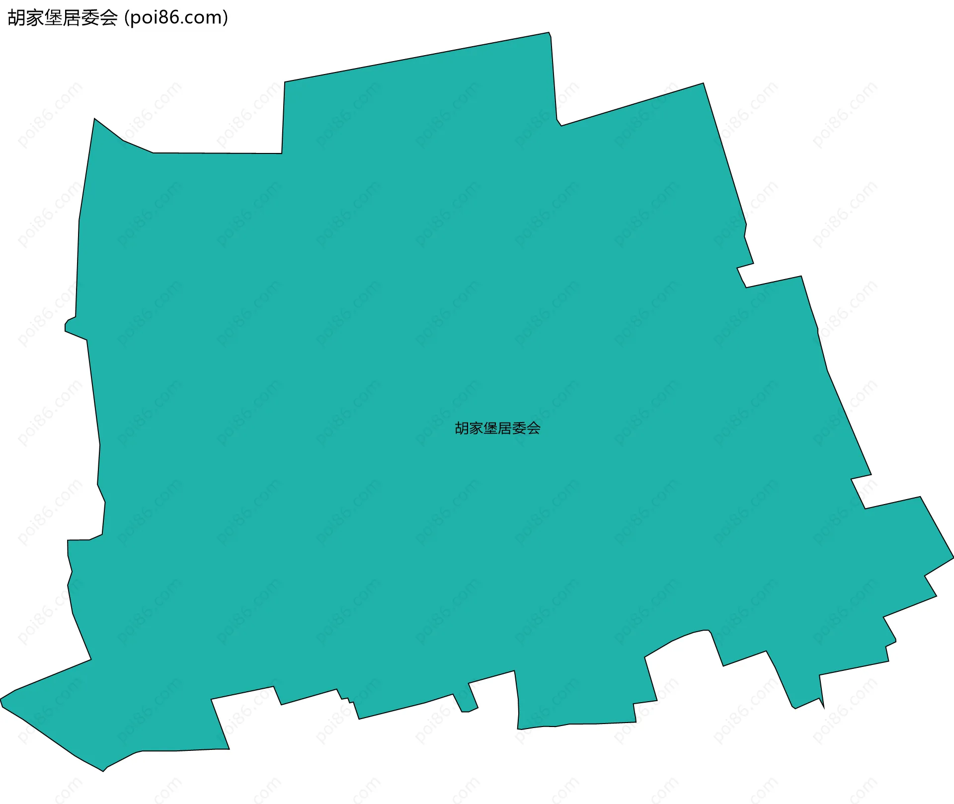 胡家堡居委会边界地图
