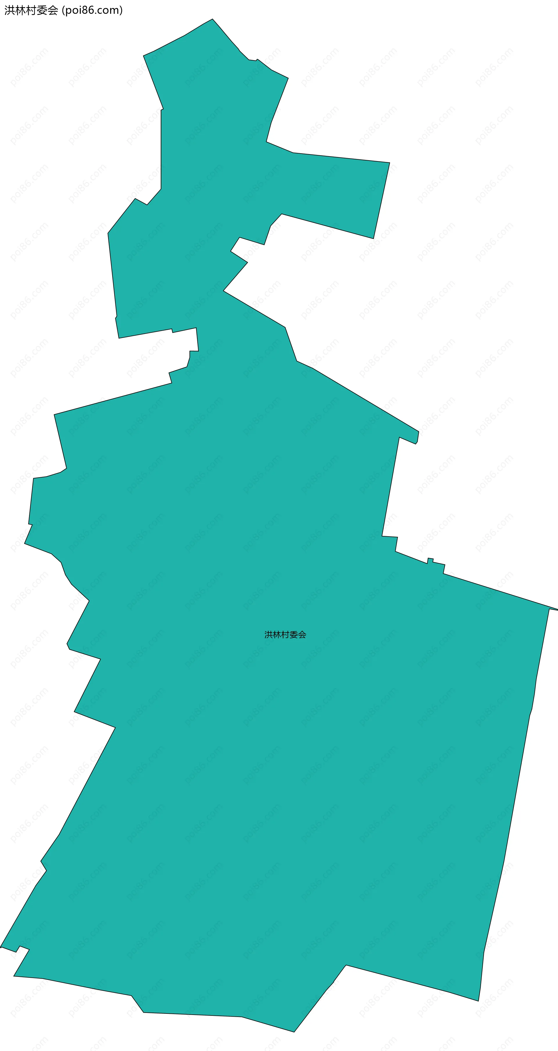 洪林村委会边界地图