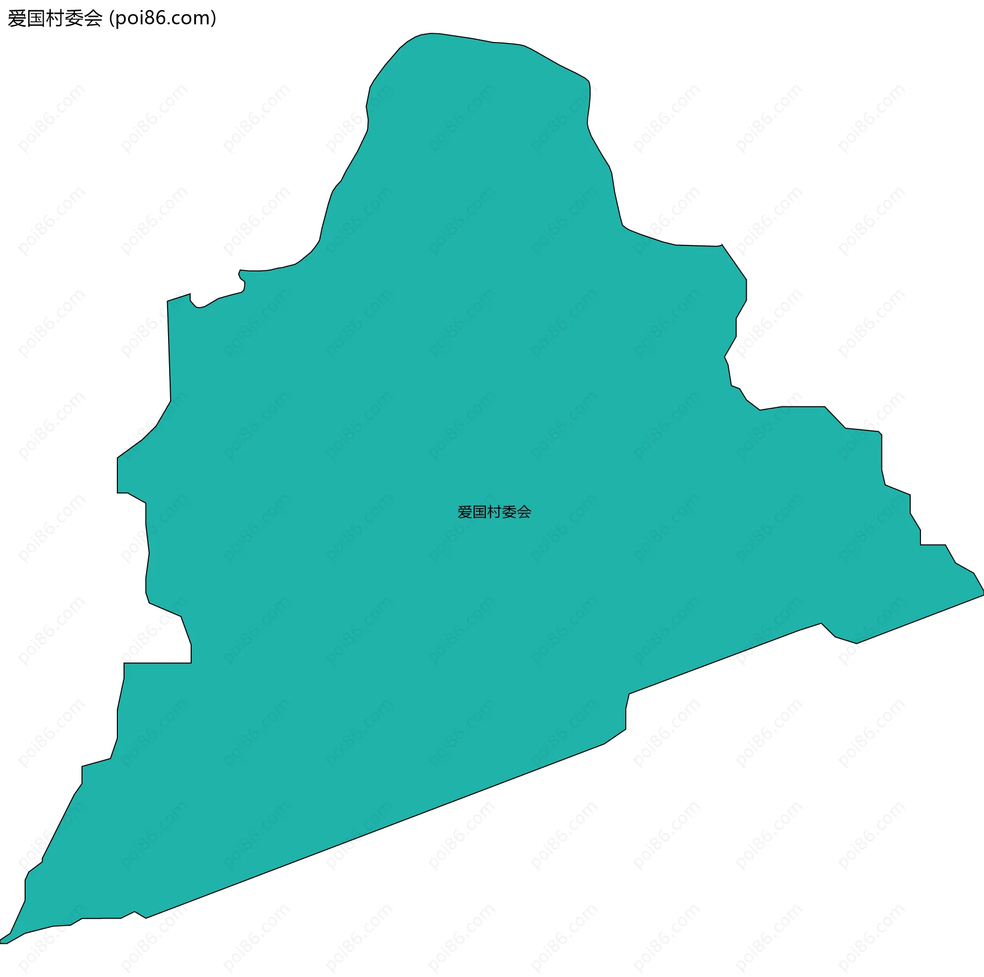 爱国村委会边界地图