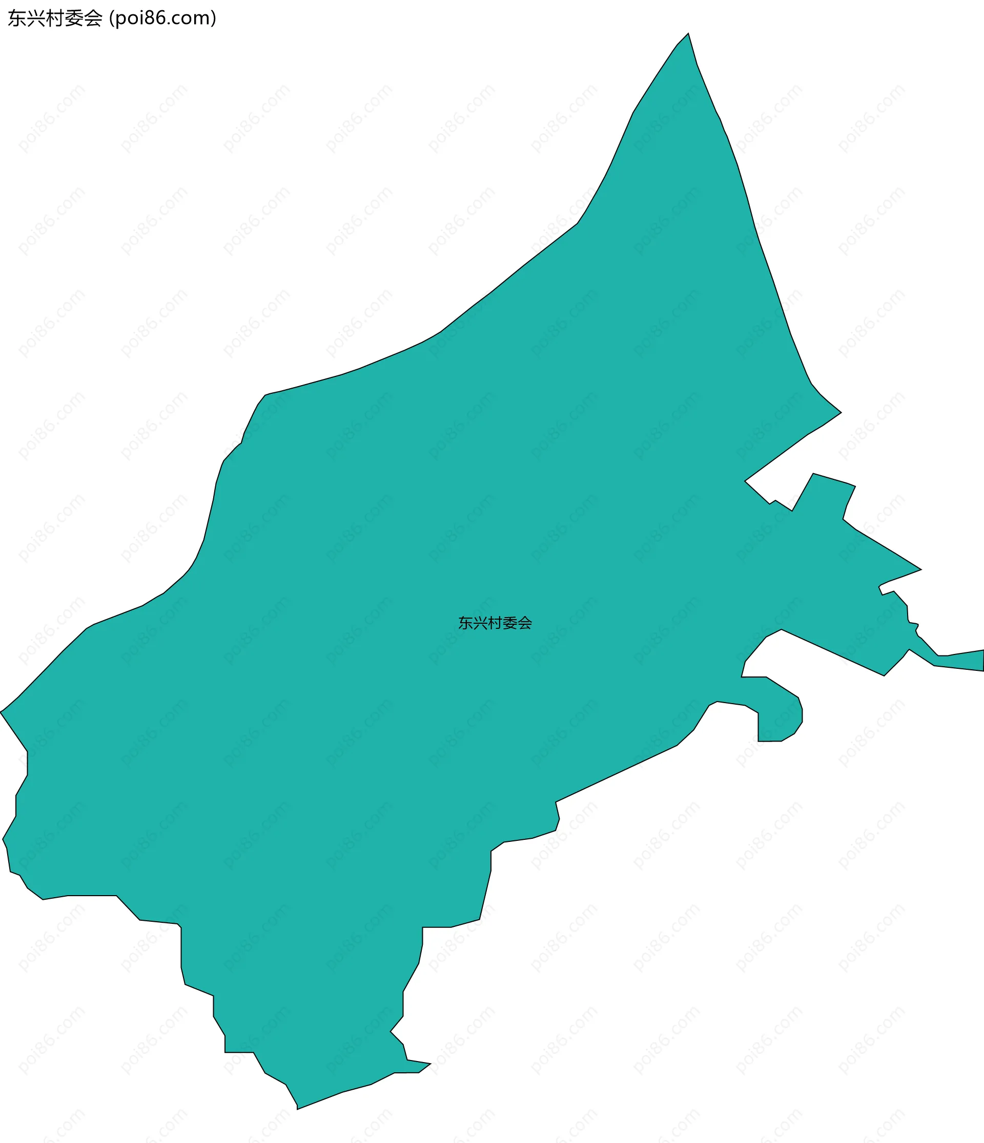 东兴村委会边界地图