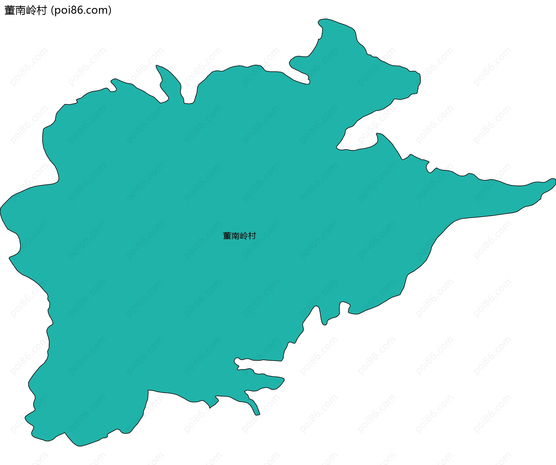 董南岭村边界地图