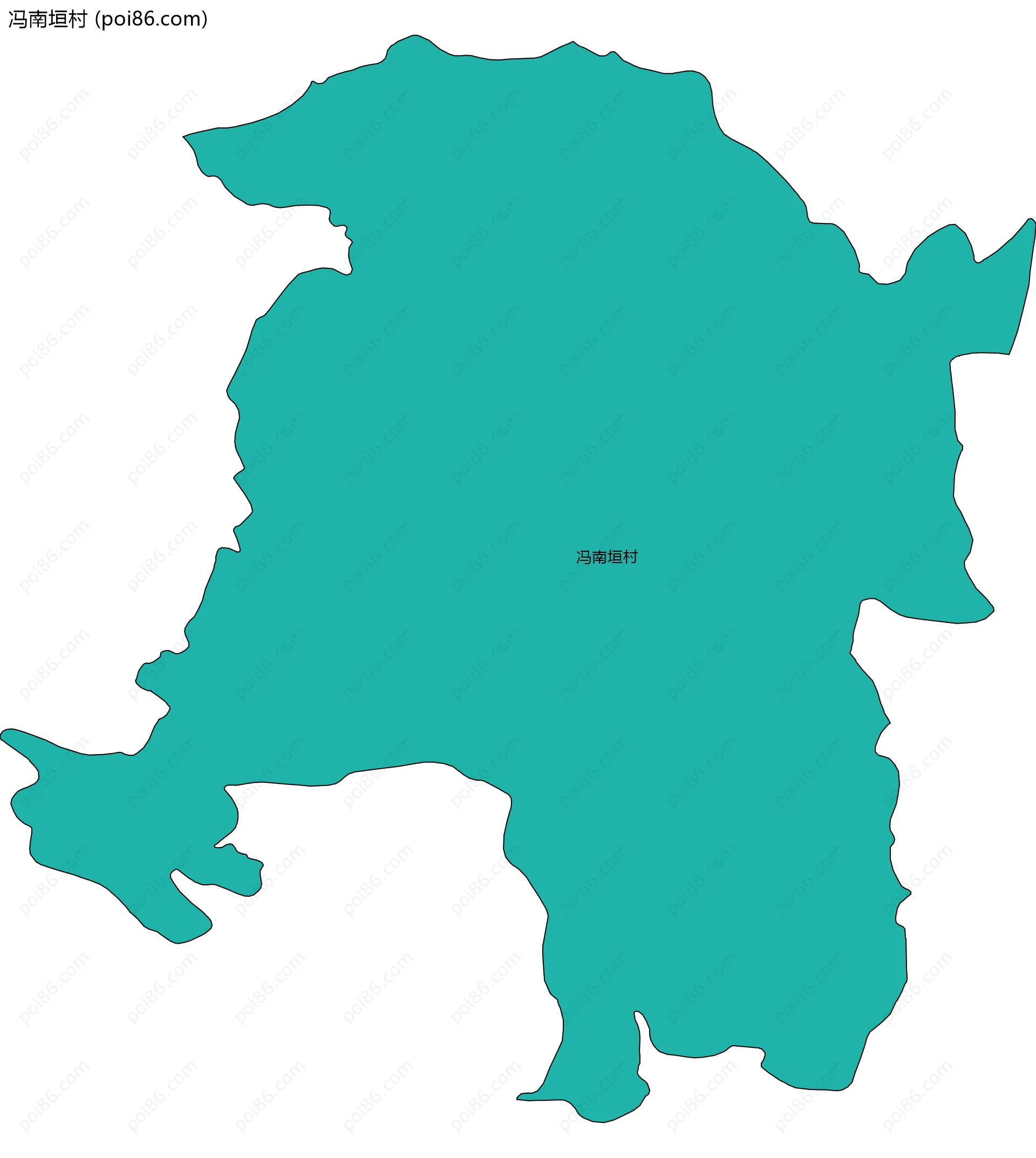 冯南垣村边界地图