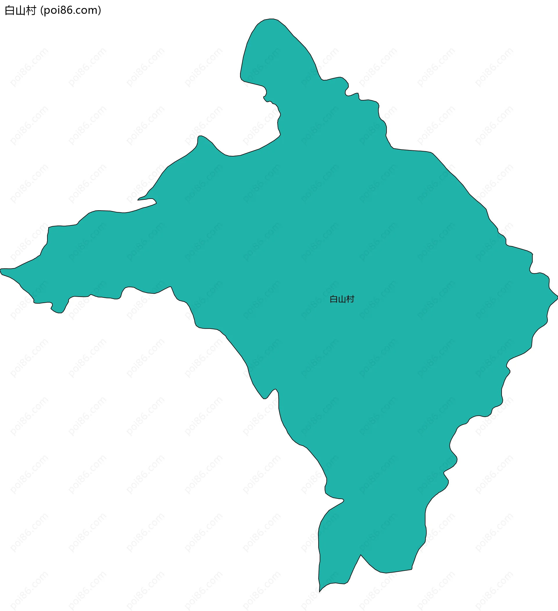 白山村边界地图