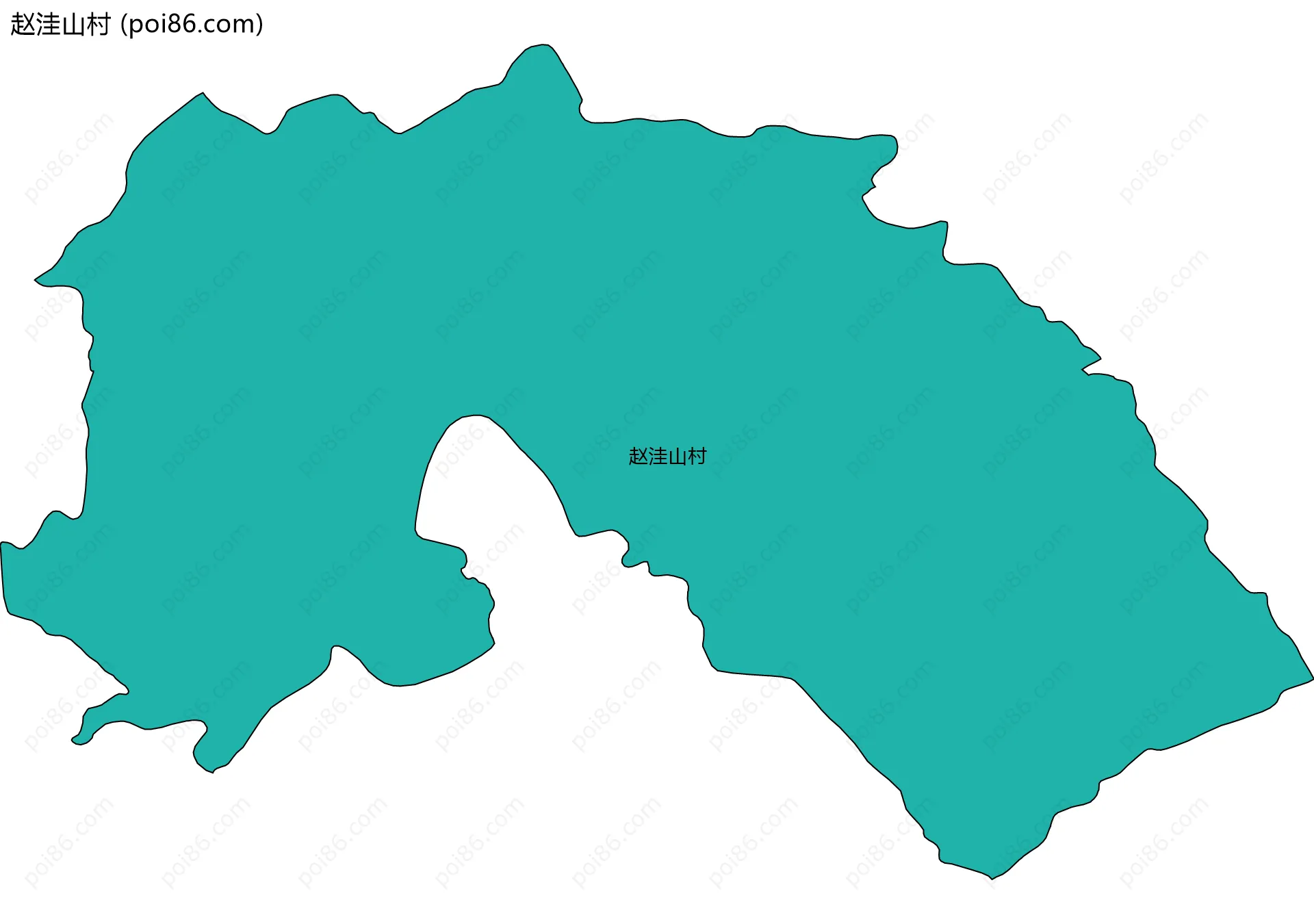赵洼山村边界地图