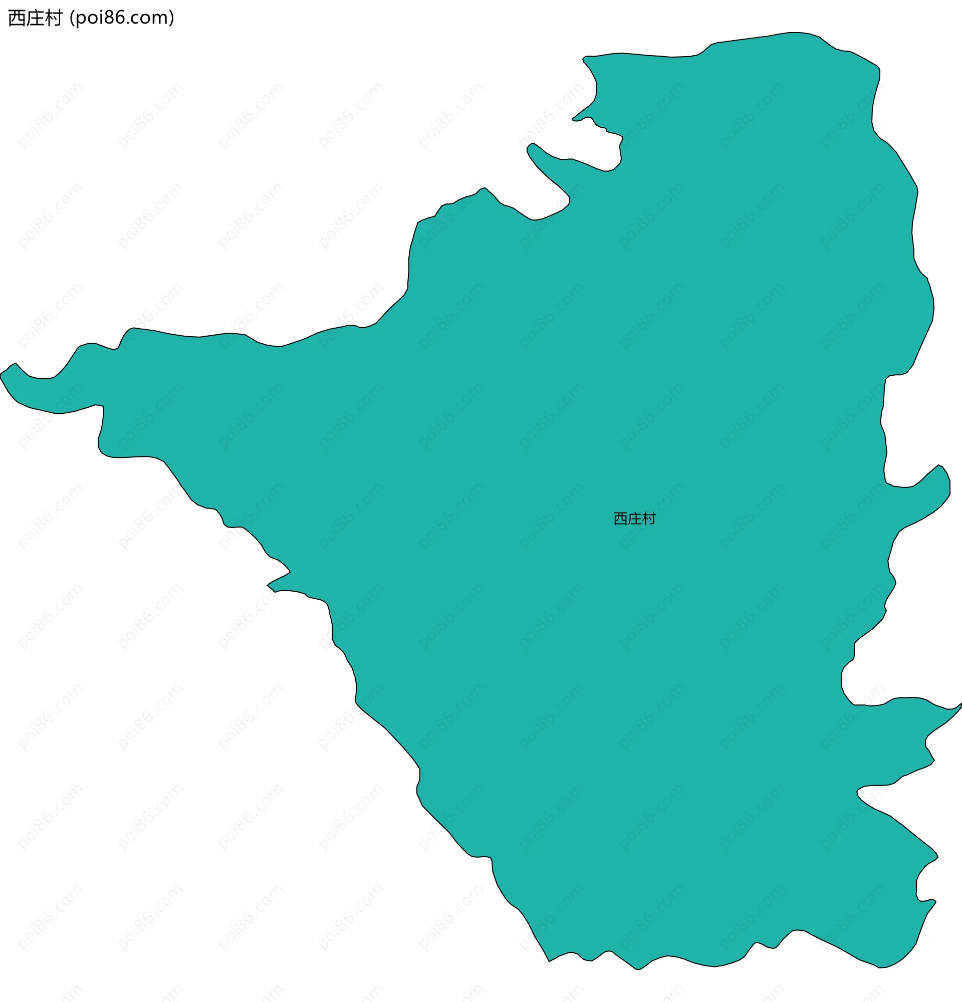 西庄村边界地图