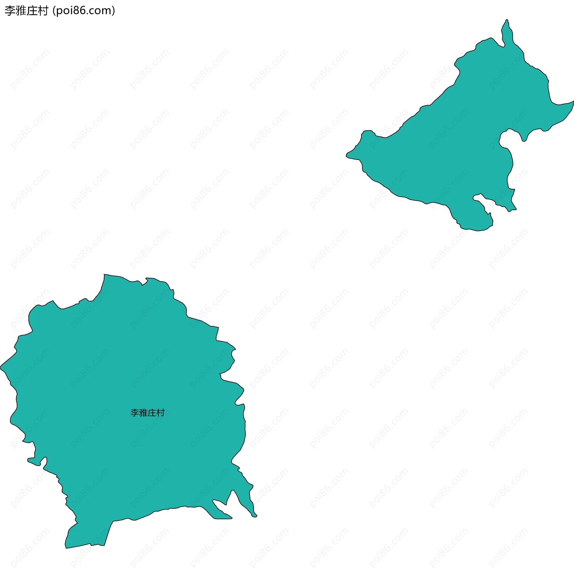 李雅庄村边界地图