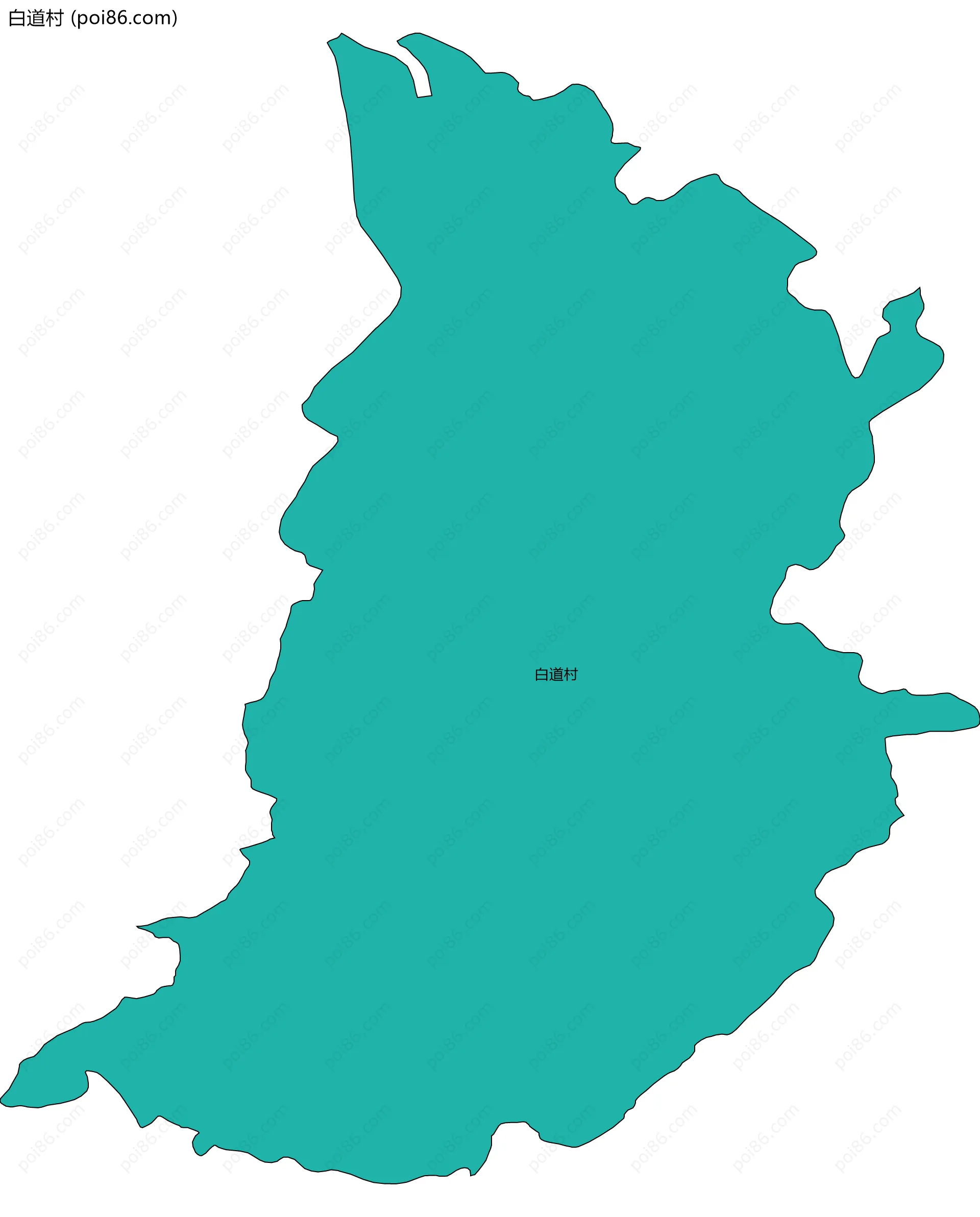 白道村边界地图