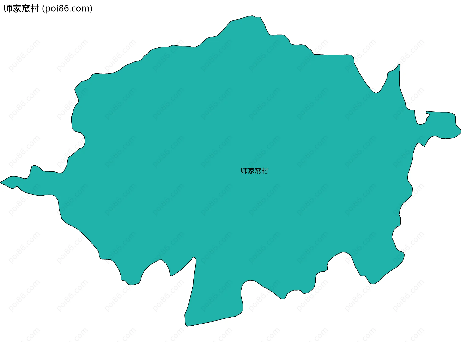 师家窊村边界地图