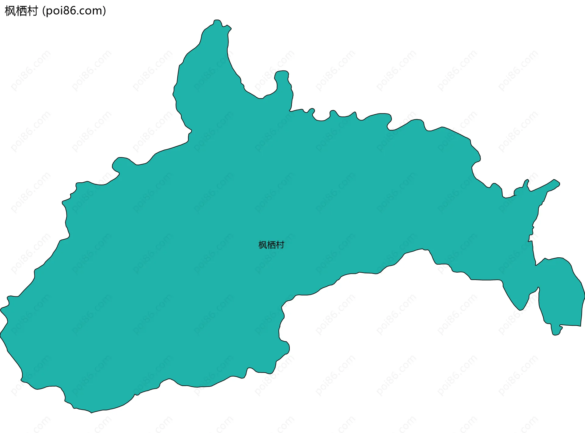 枫栖村边界地图