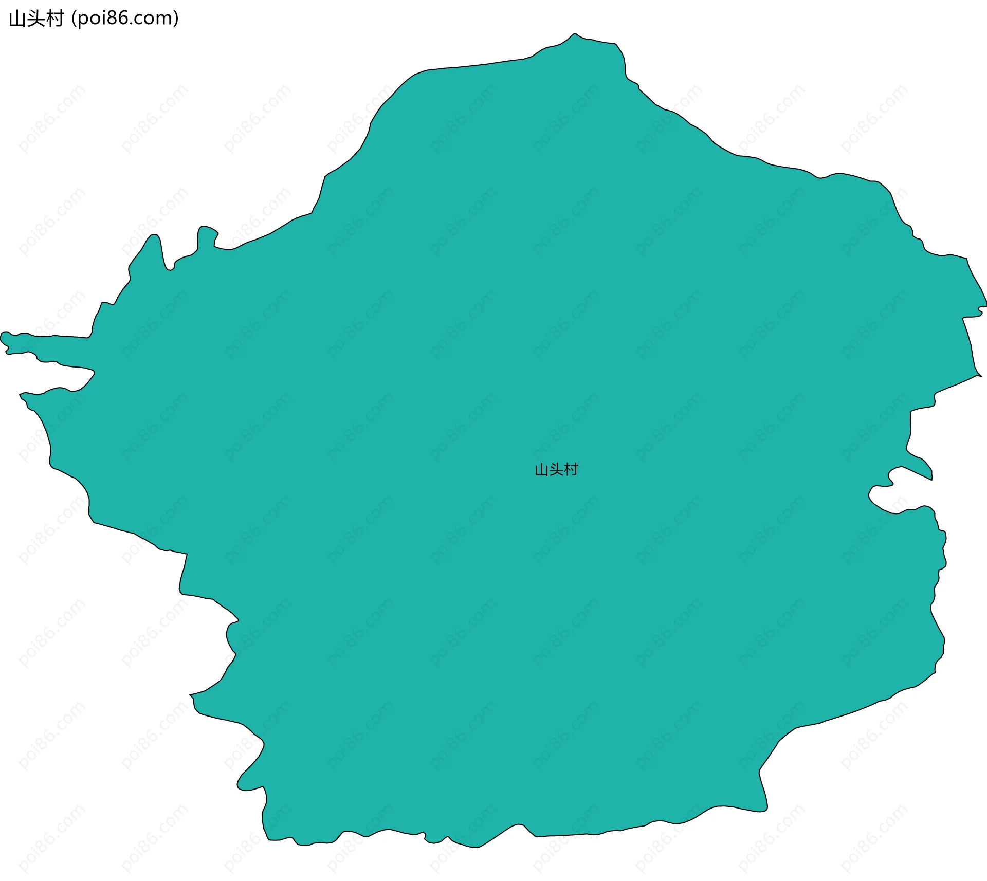 山头村边界地图