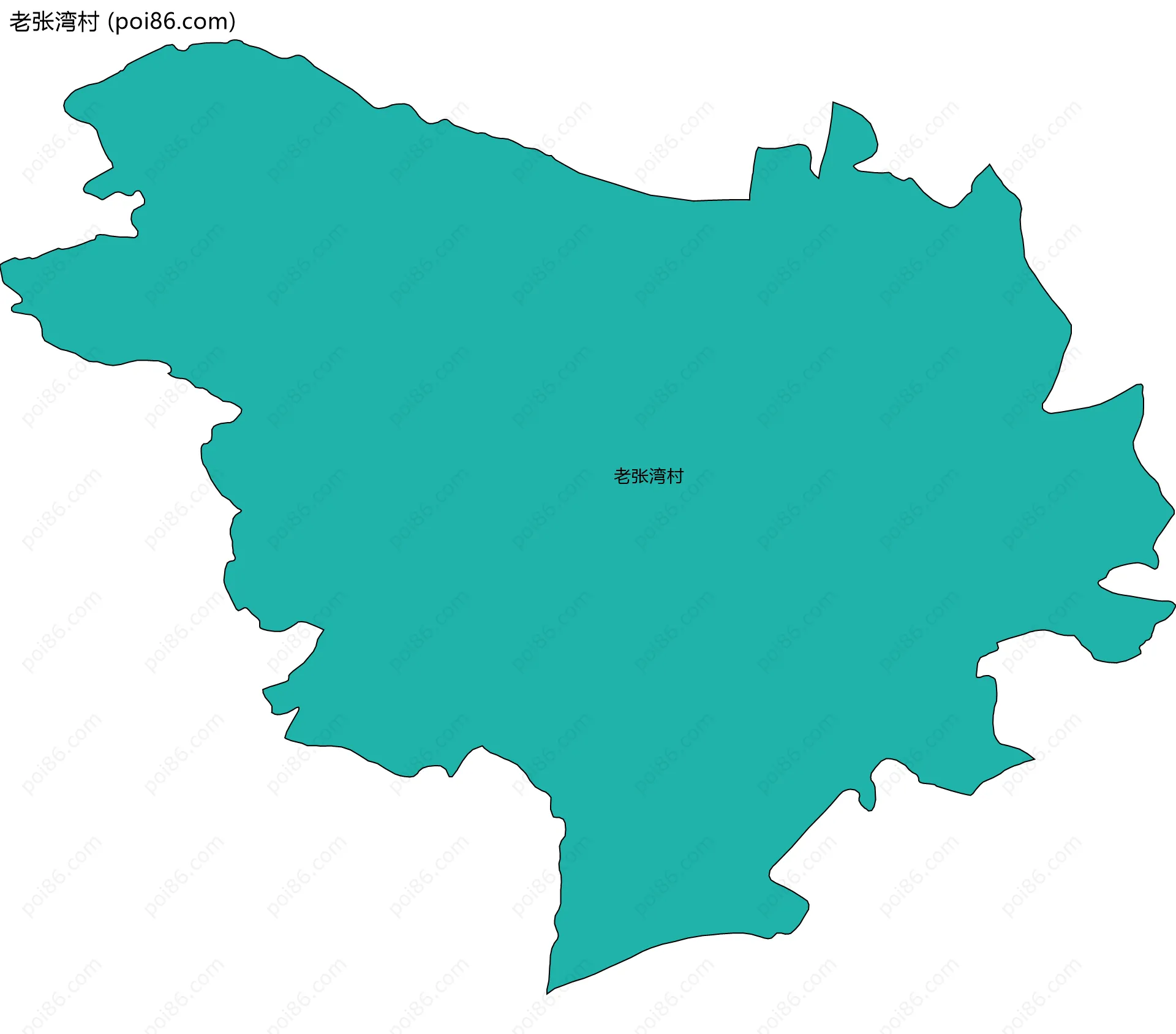 老张湾村边界地图