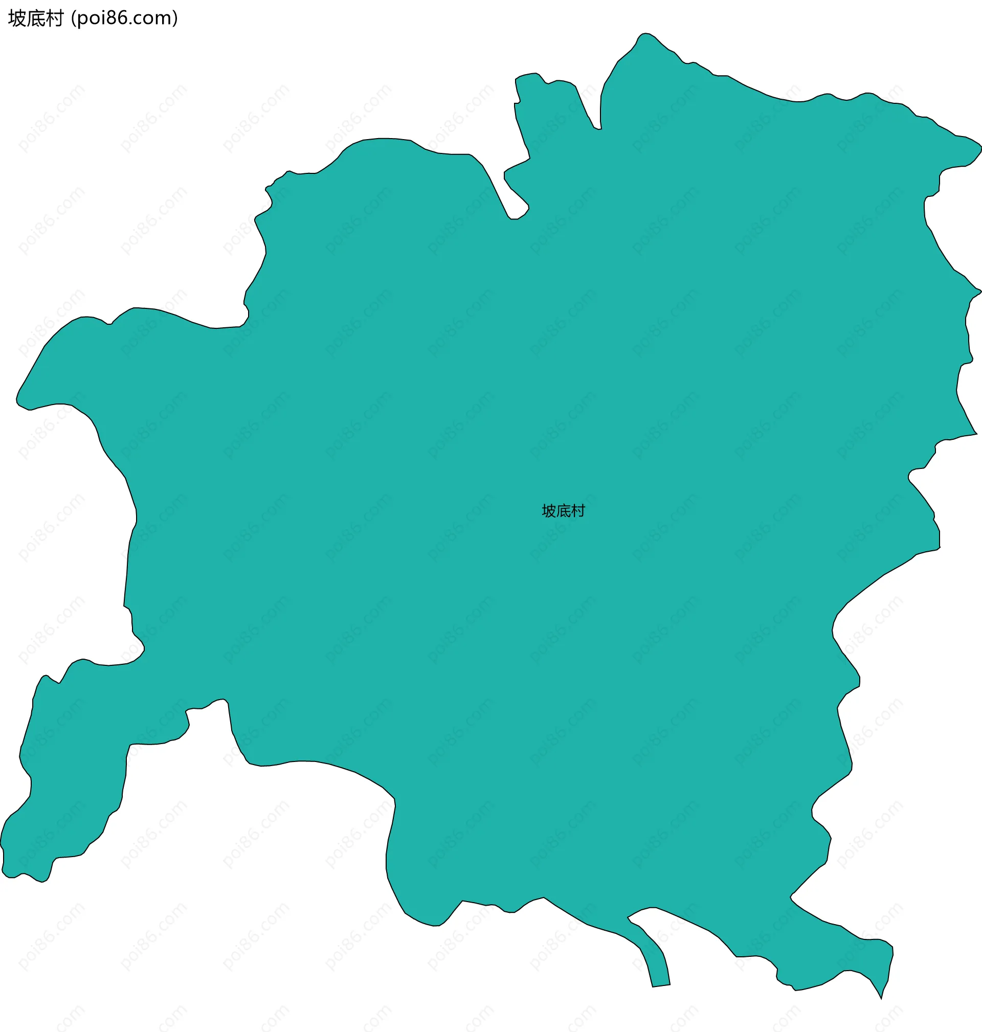 坡底村边界地图