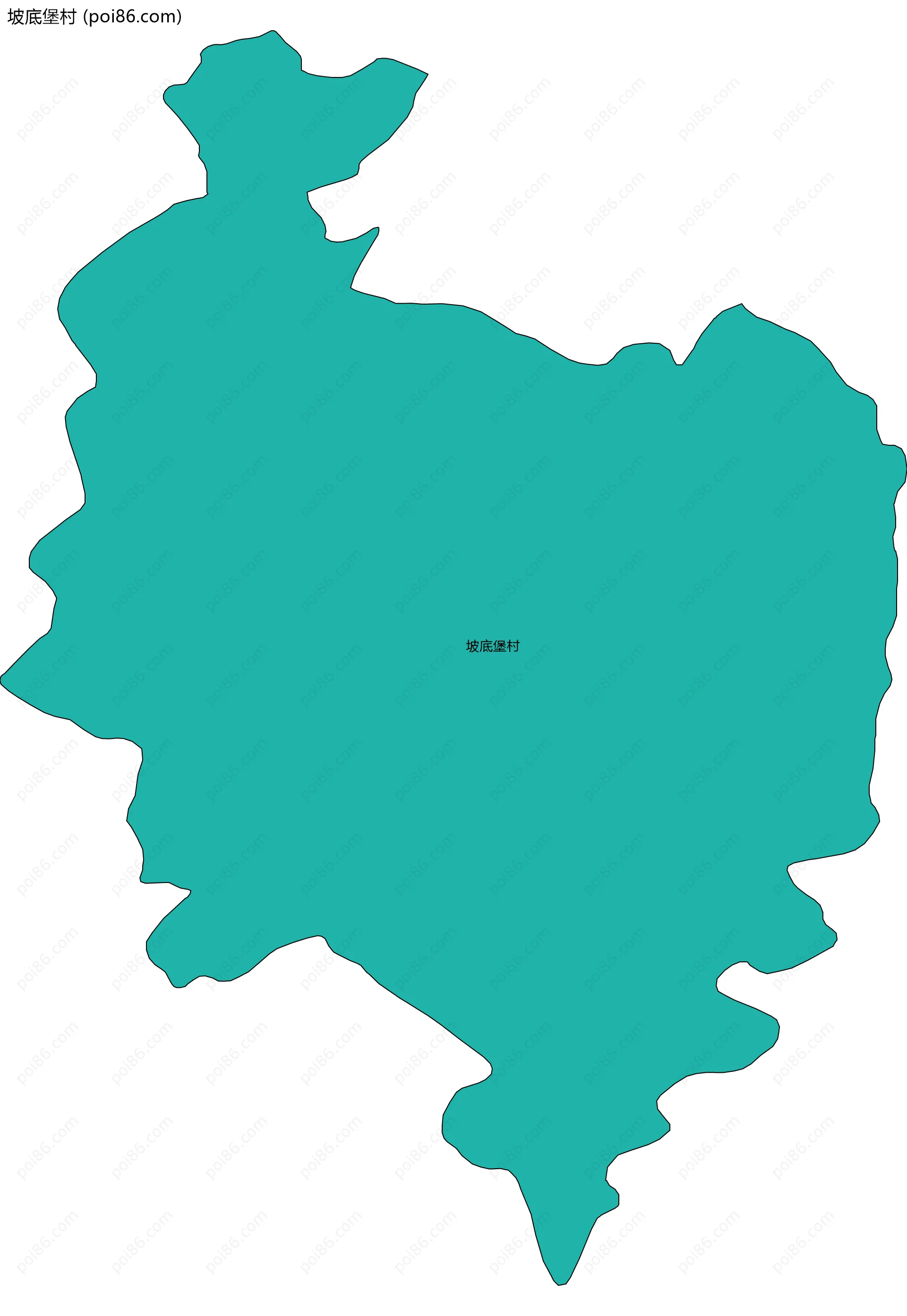 坡底堡村边界地图