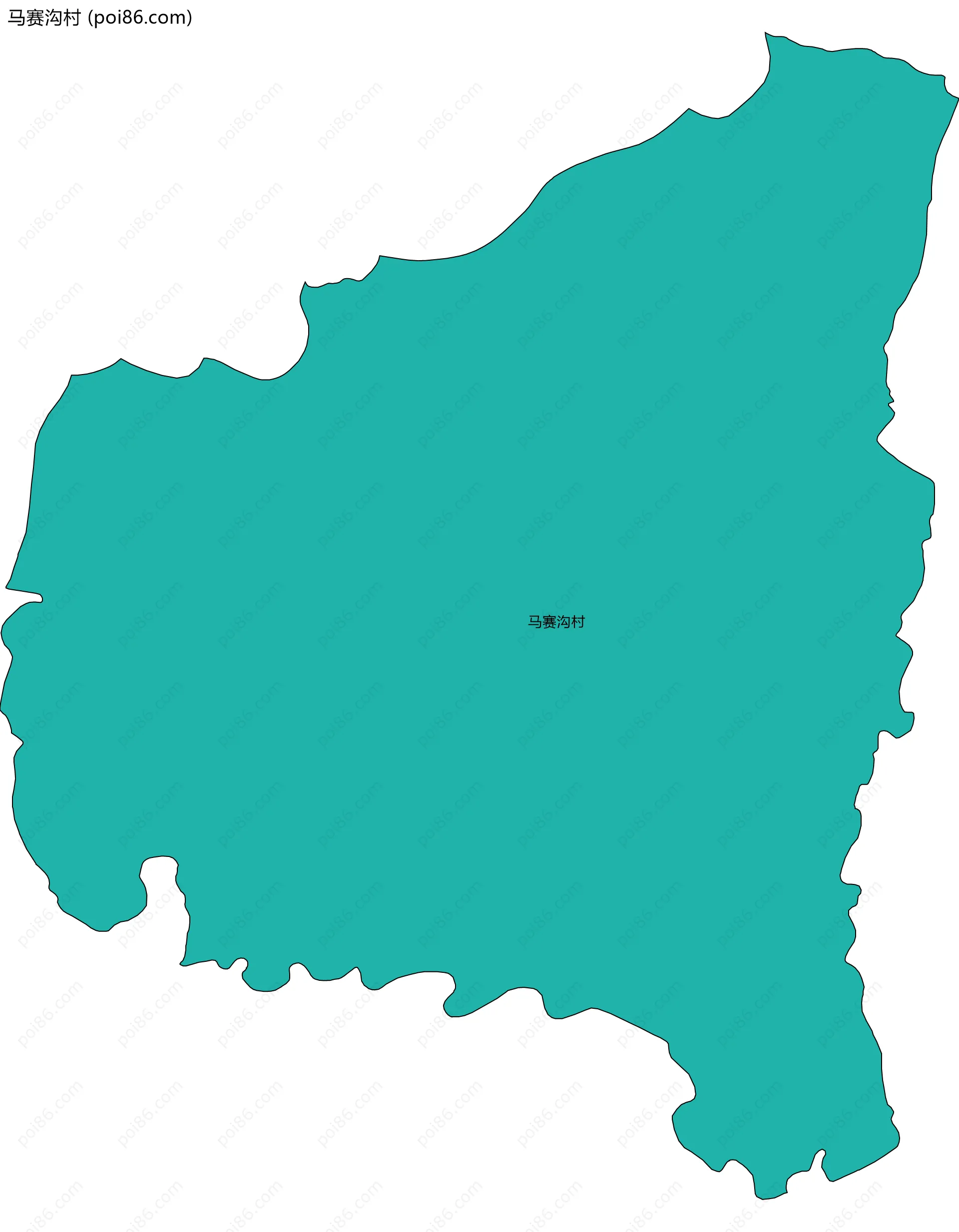 马赛沟村边界地图