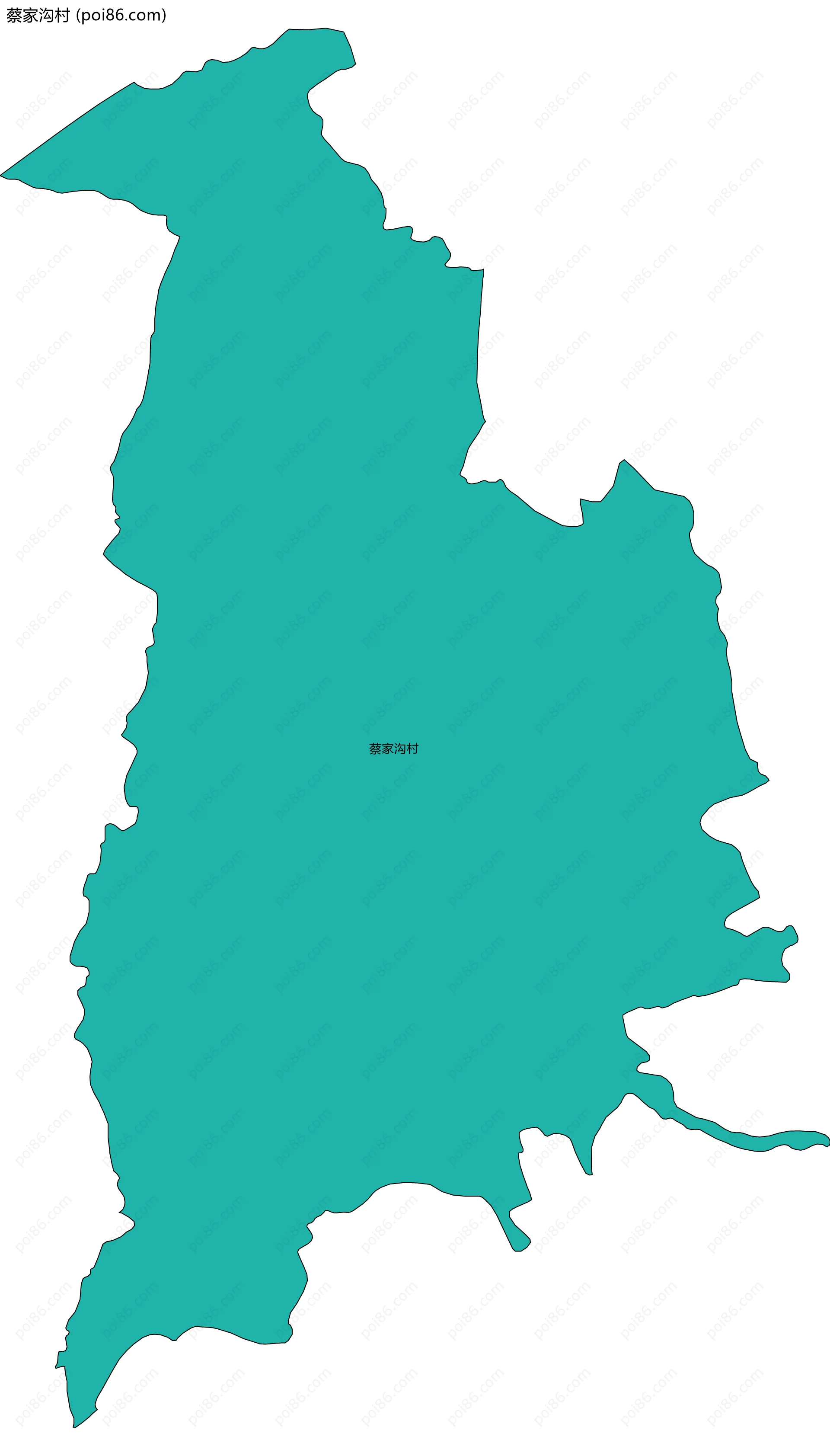 蔡家沟村边界地图