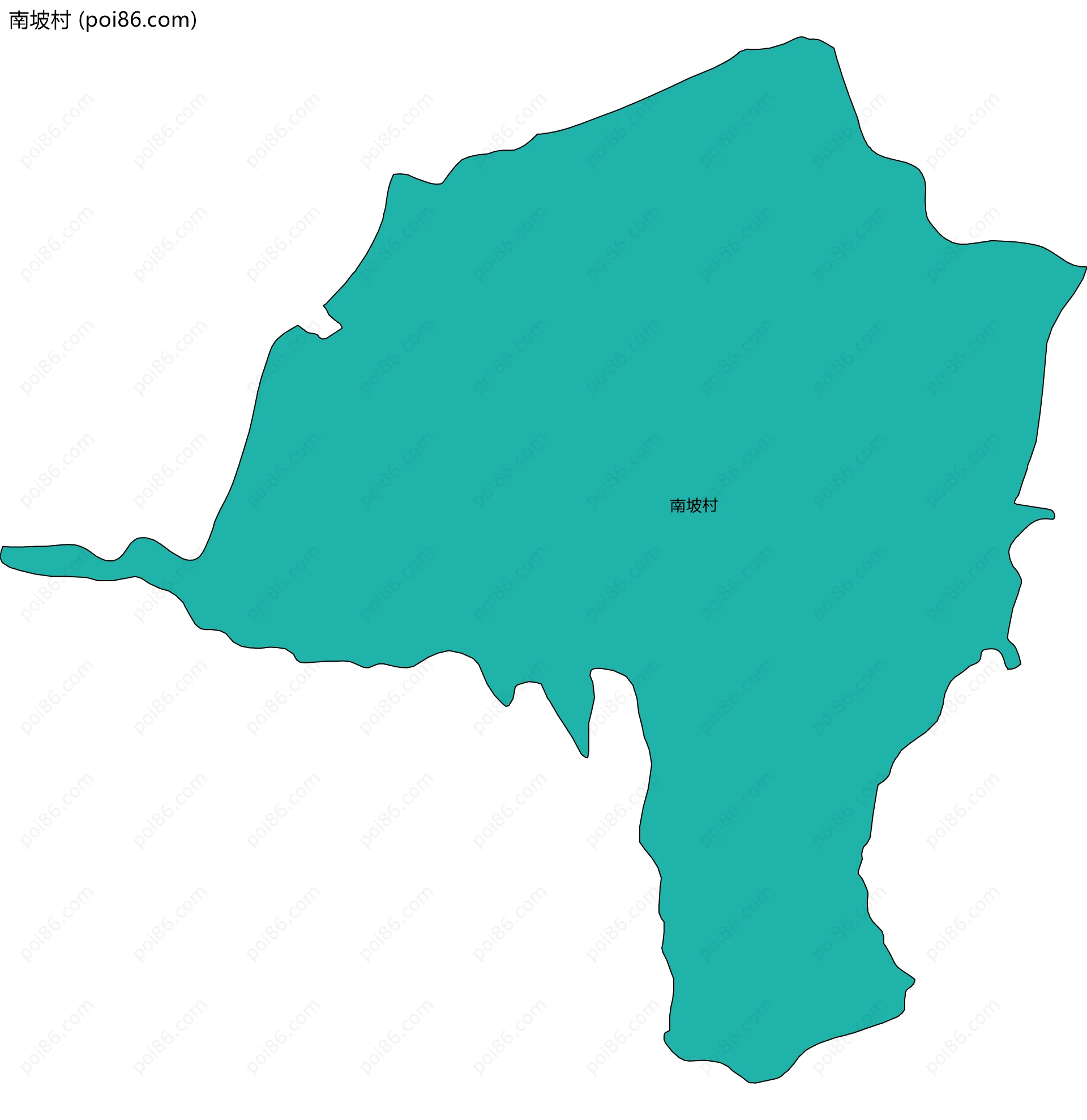 南坡村边界地图