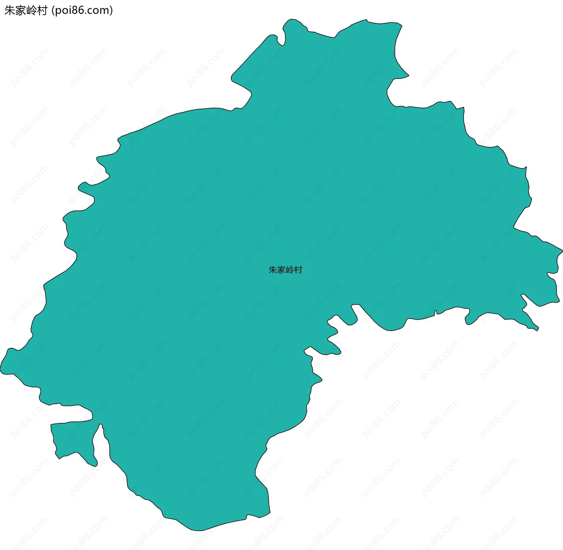 朱家岭村边界地图