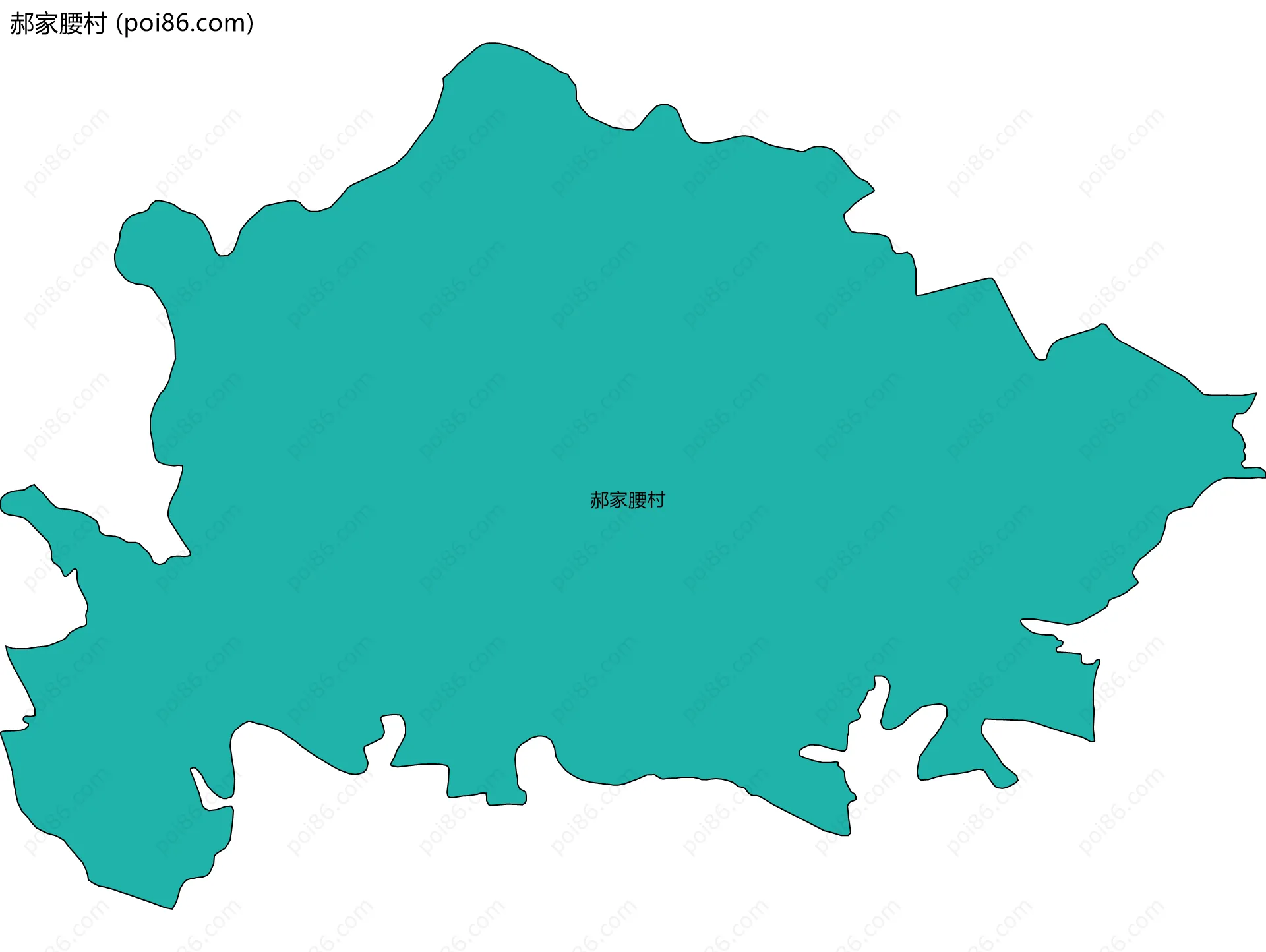 郝家腰村边界地图