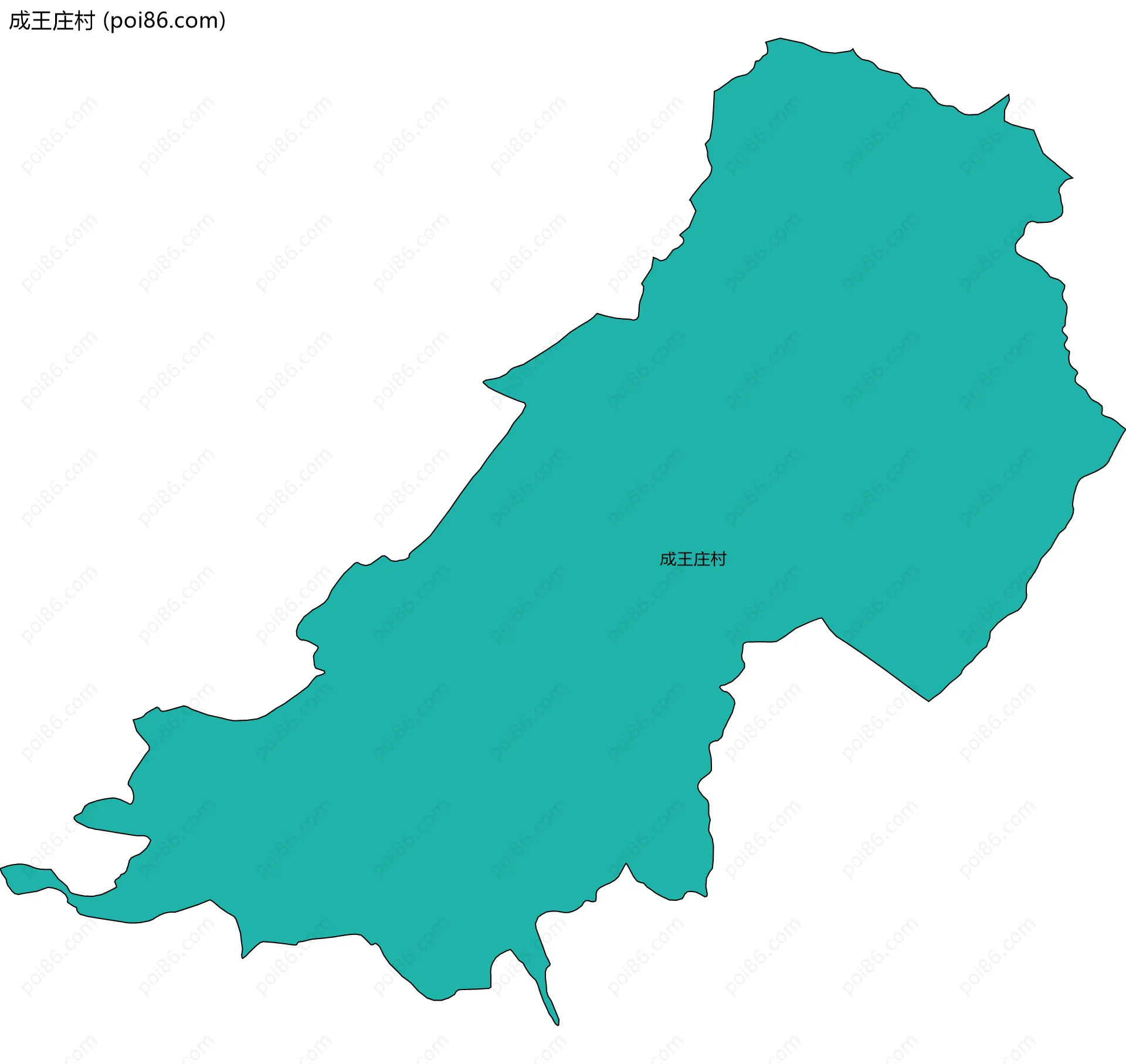 成王庄村边界地图