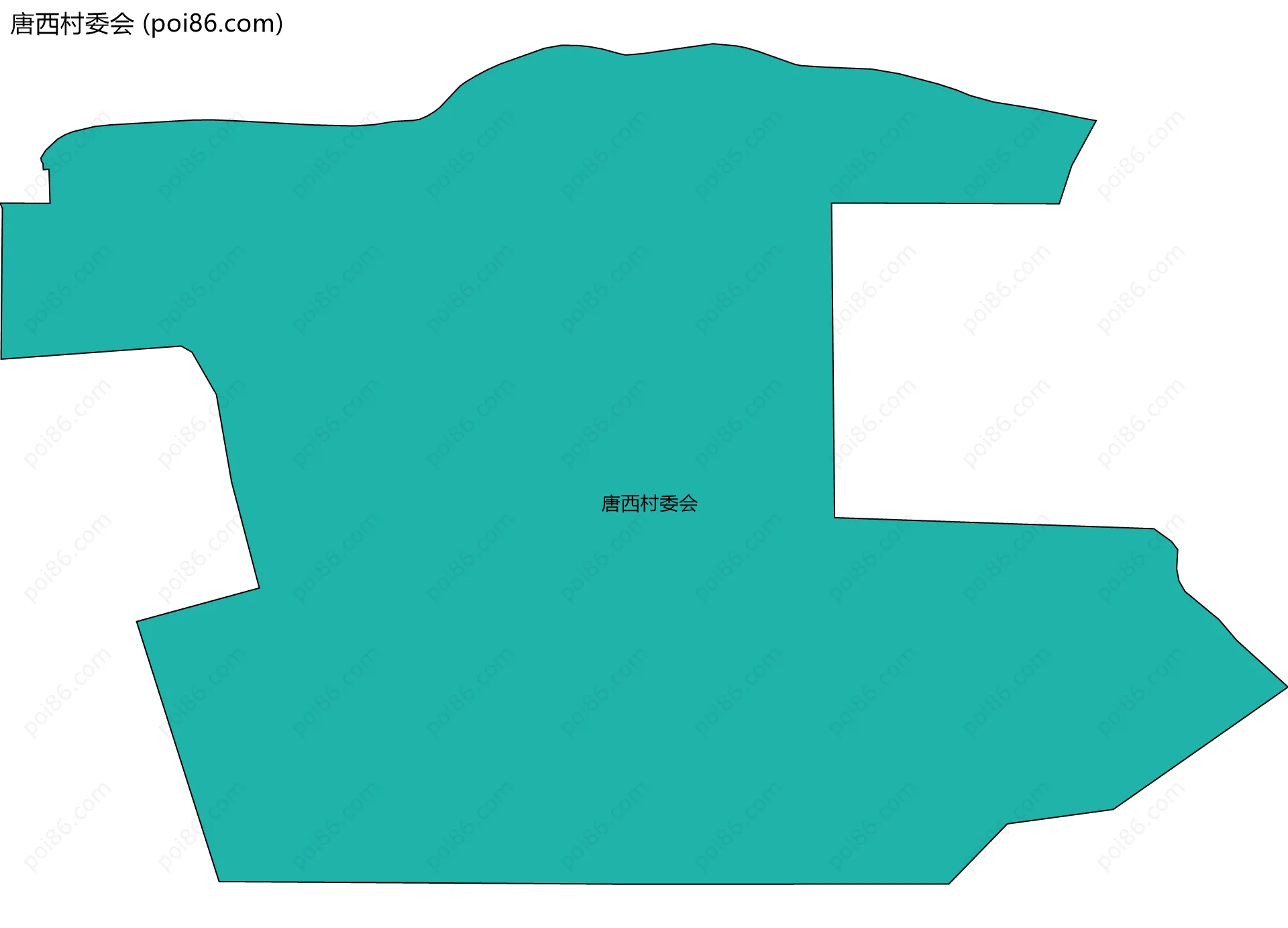 唐西村委会边界地图