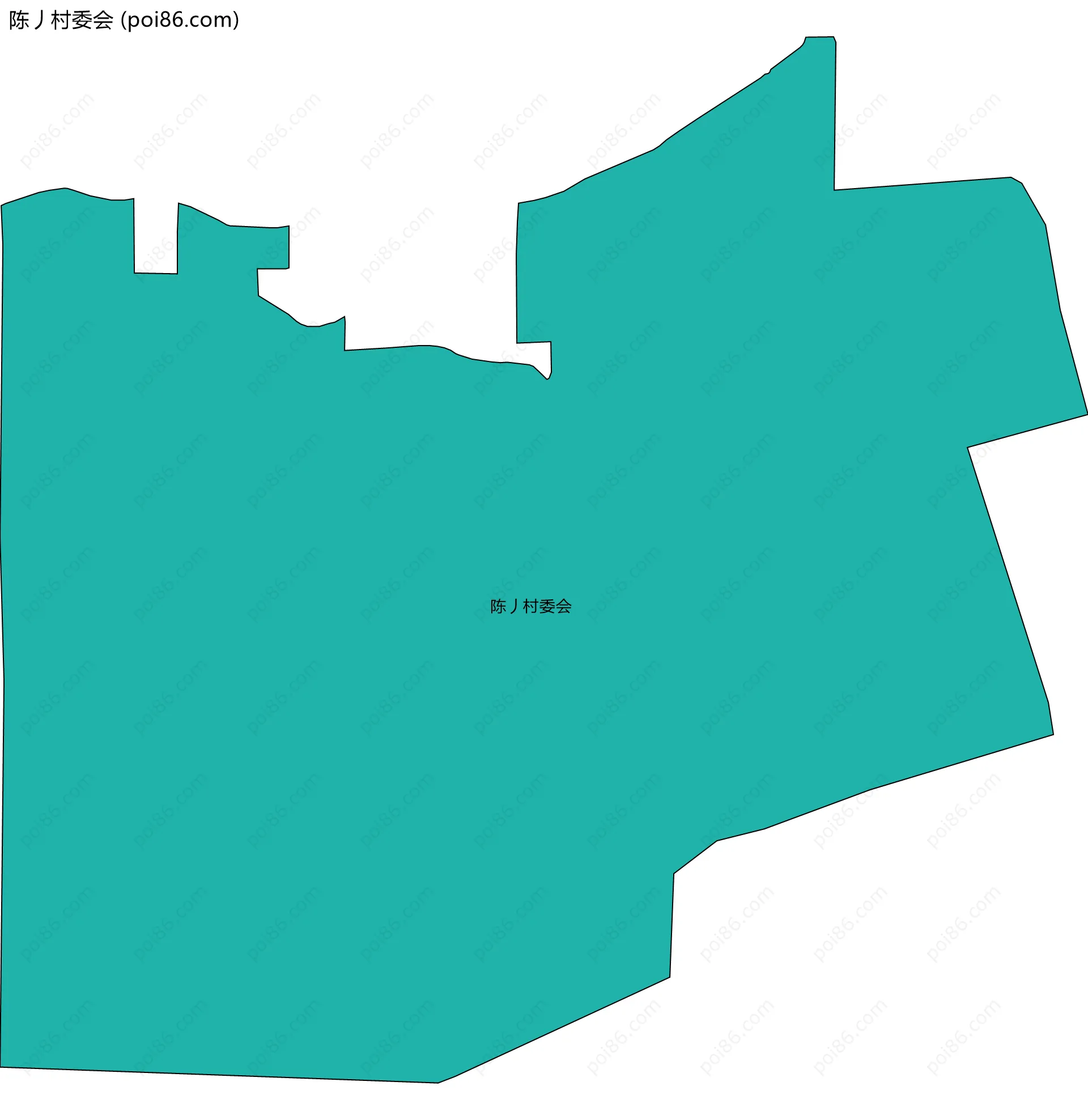 陈丿村委会边界地图