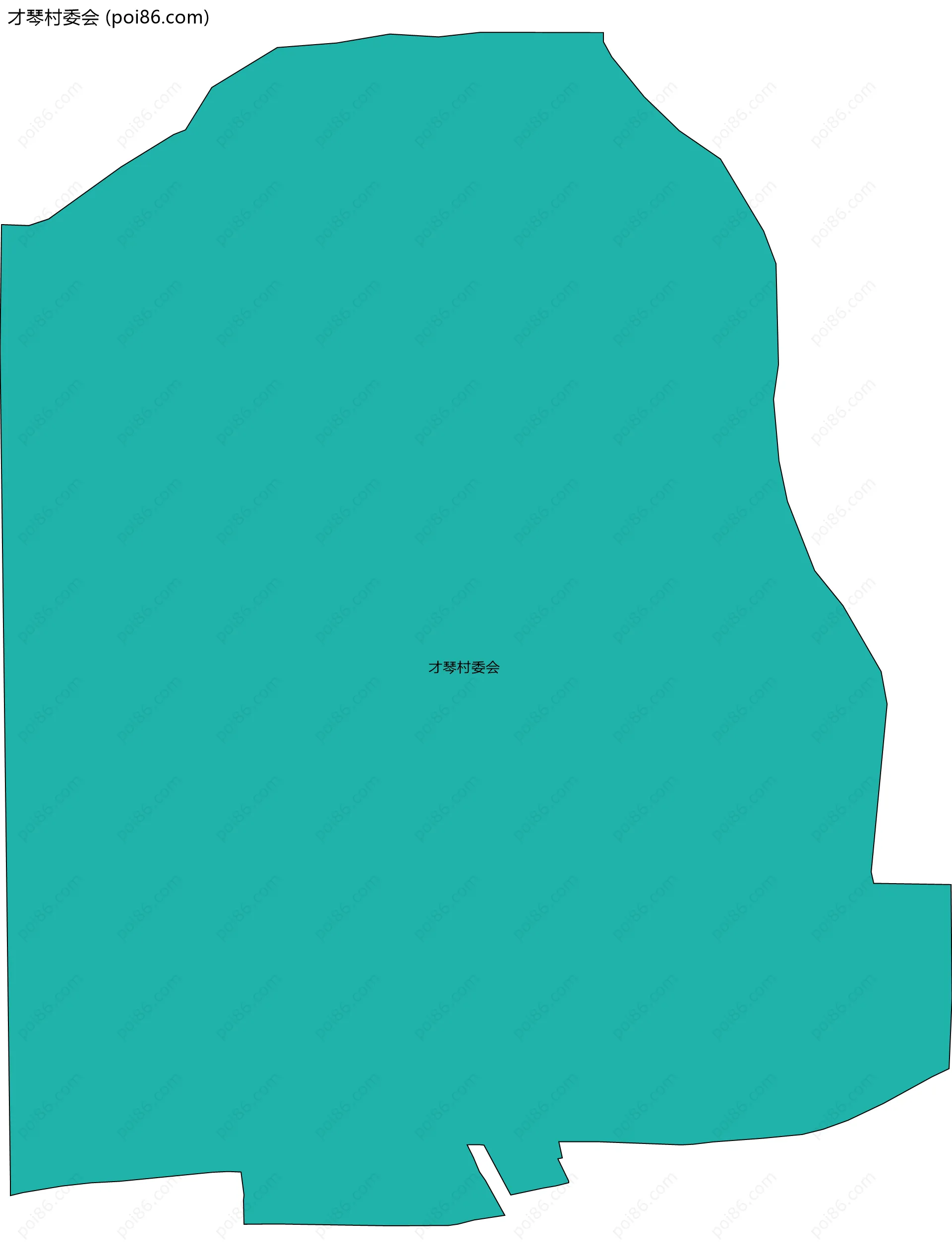 才琴村委会边界地图