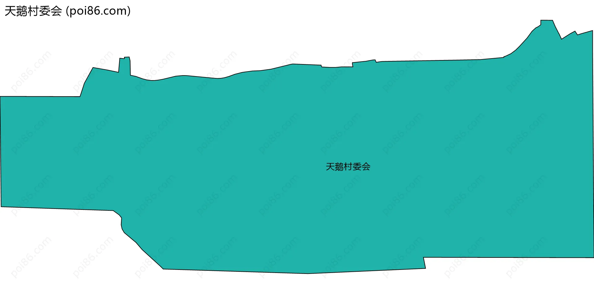 天鹅村委会边界地图