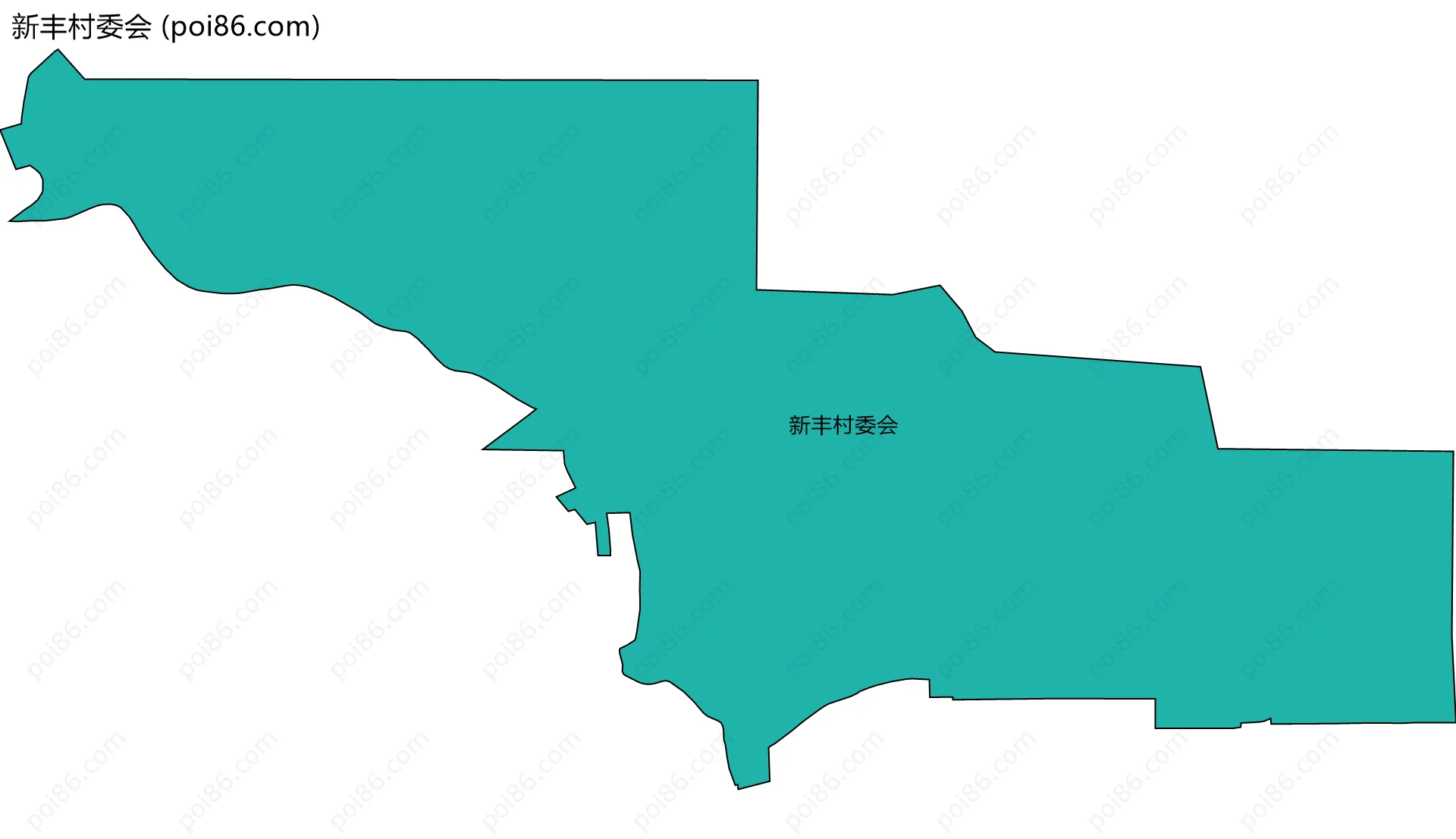 新丰村委会边界地图